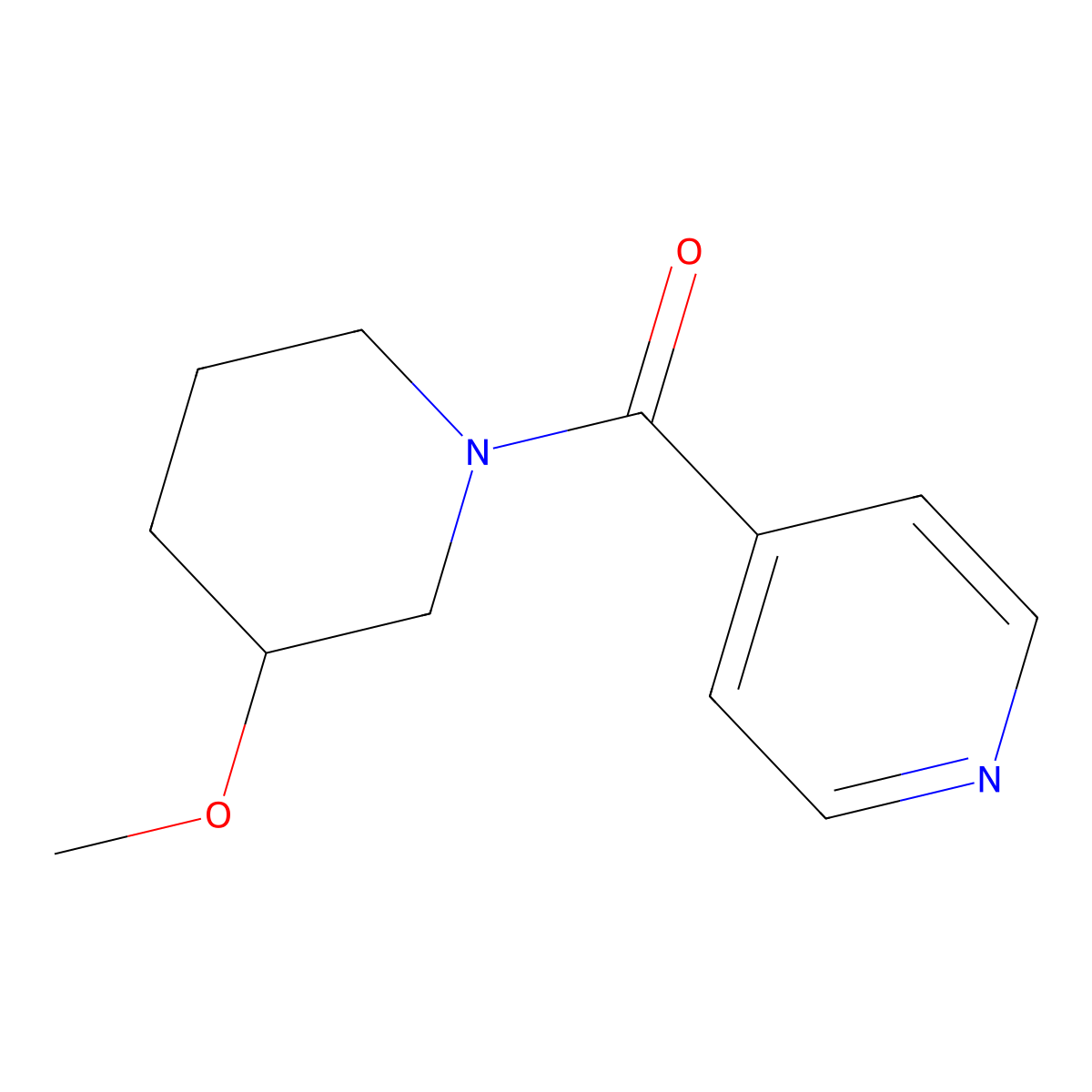 4-(3-Methoxypiperidine-1-carbonyl)pyridine molecular structure, CAS 2097863-12-0