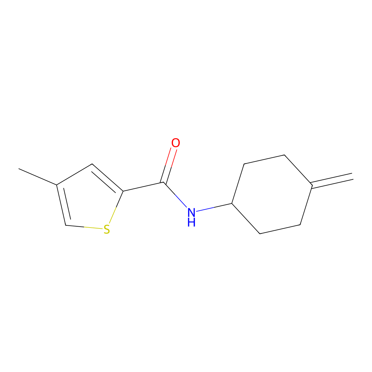 4-methyl-N-(4-methylidenecyclohexyl)thiophene-2-carboxamide molecular structure, CAS 2097863-30-2