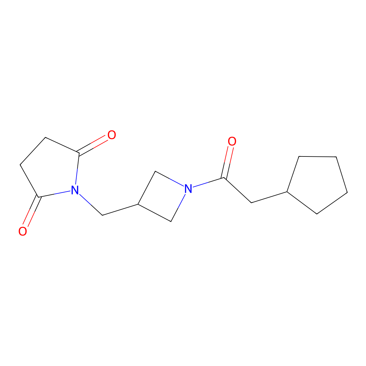 1-{[1-(2-Cyclopentylacetyl)azetidin-3-yl]methyl}pyrrolidine-2,5-dione molecular structure, CAS 2097863-47-1