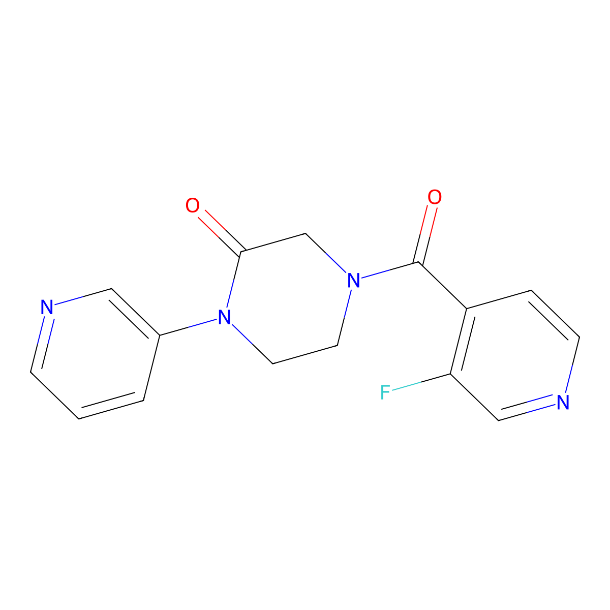 4-(3-Fluoropyridine-4-carbonyl)-1-(pyridin-3-yl)piperazin-2-one molecular structure, CAS 2097863-67-5