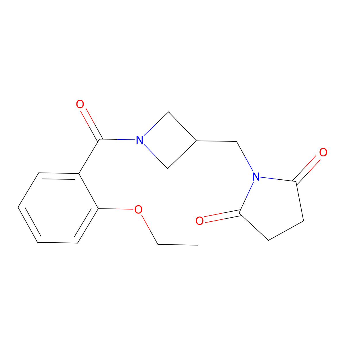1-{[1-(2-Ethoxybenzoyl)azetidin-3-yl]methyl}pyrrolidine-2,5-dione molecular structure, CAS 2097863-75-5
