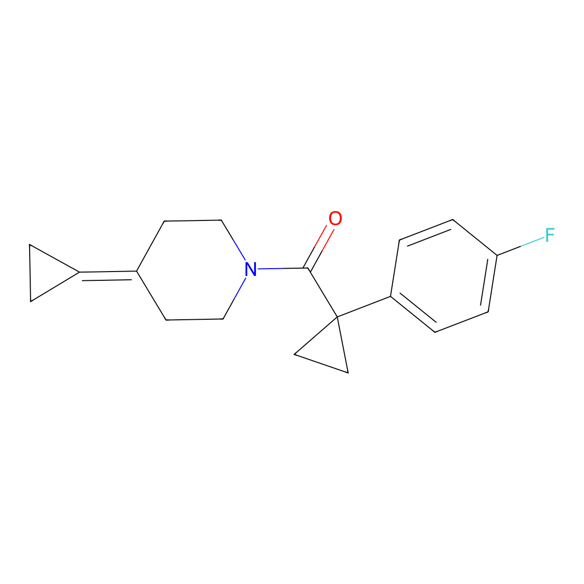 (4-Cyclopropylidenepiperidin-1-yl)(1-(4-fluorophenyl)cyclopropyl)methanone molecular structure, CAS 2097864-16-7