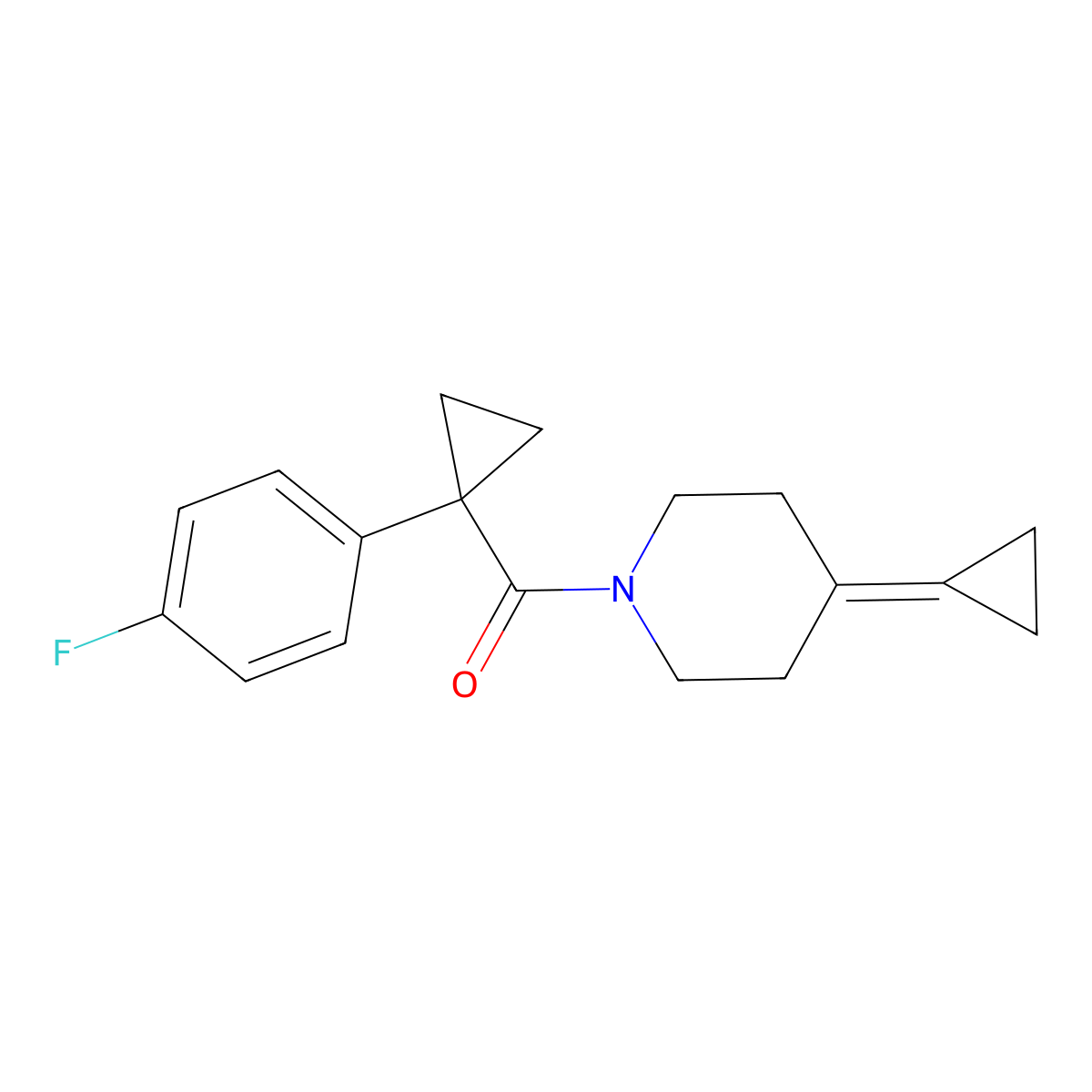 (4-Cyclopropylidenepiperidin-1-yl)(1-(4-fluorophenyl)cyclopropyl)methanone molecular structure, CAS 2097864-16-7