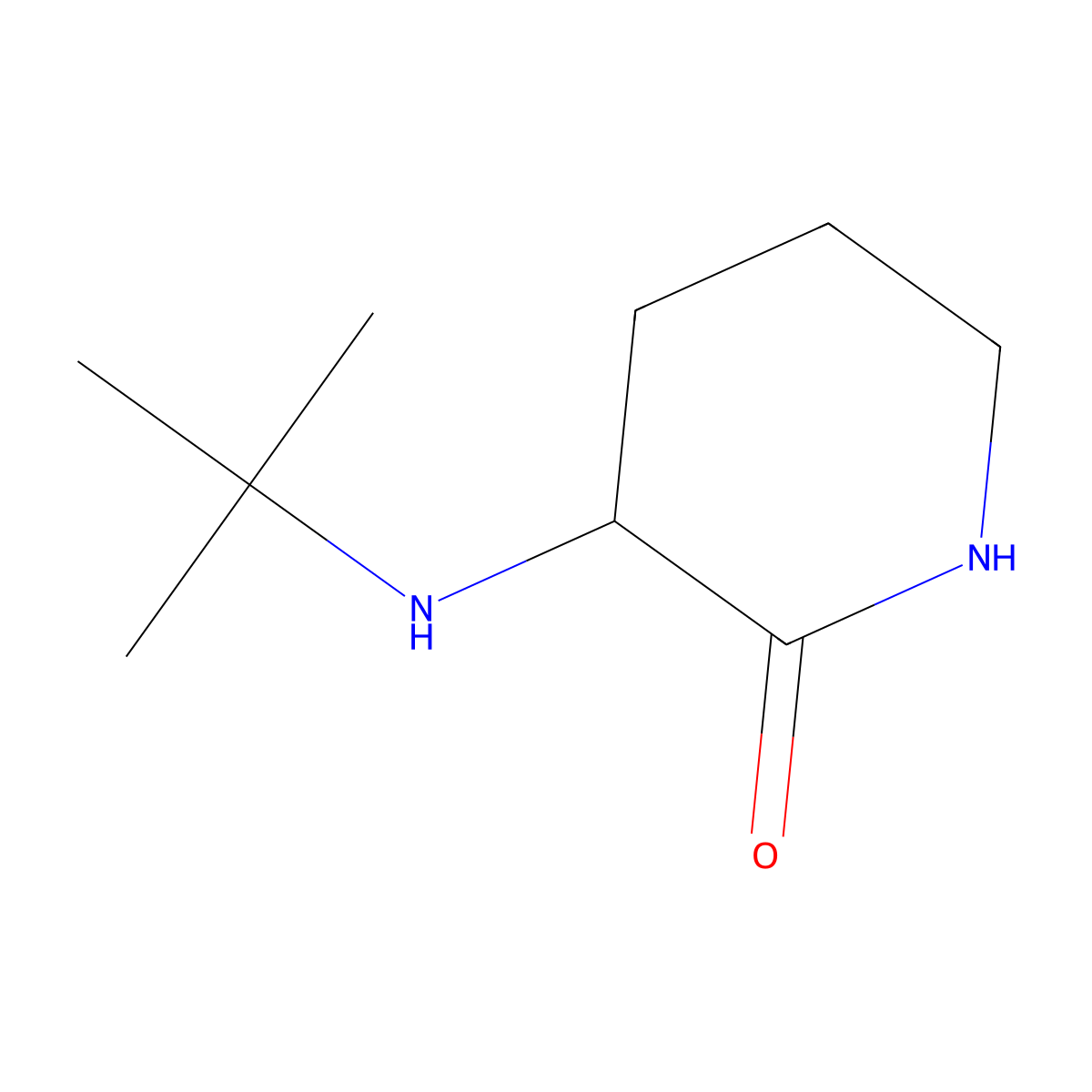 3-(Tert-butylamino)piperidin-2-one molecular structure, CAS 2097864-30-5