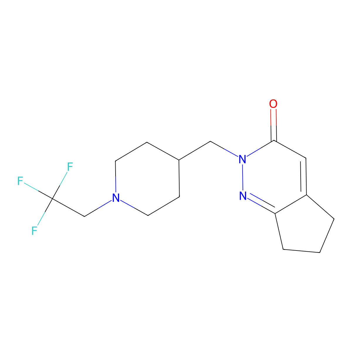 2-{[1-(2,2,2-trifluoroethyl)piperidin-4-yl]methyl}-2H,3H,5H,6H,7H-cyclopenta[c]pyridazin-3-one molecular structure, CAS 2097864-38-3