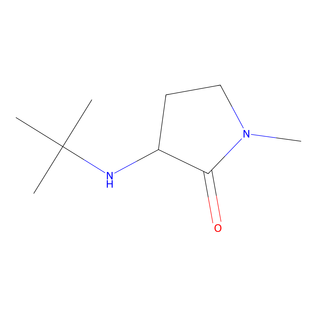 3-(Tert-butylamino)-1-methylpyrrolidin-2-one molecular structure, CAS 2097864-53-2