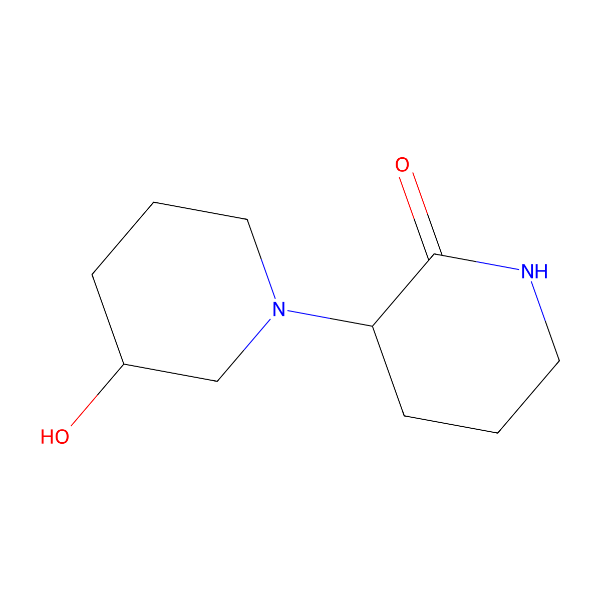 3-Hydroxy-[1,3'-bipiperidine]-2'-one molecular structure, CAS 2097865-14-8