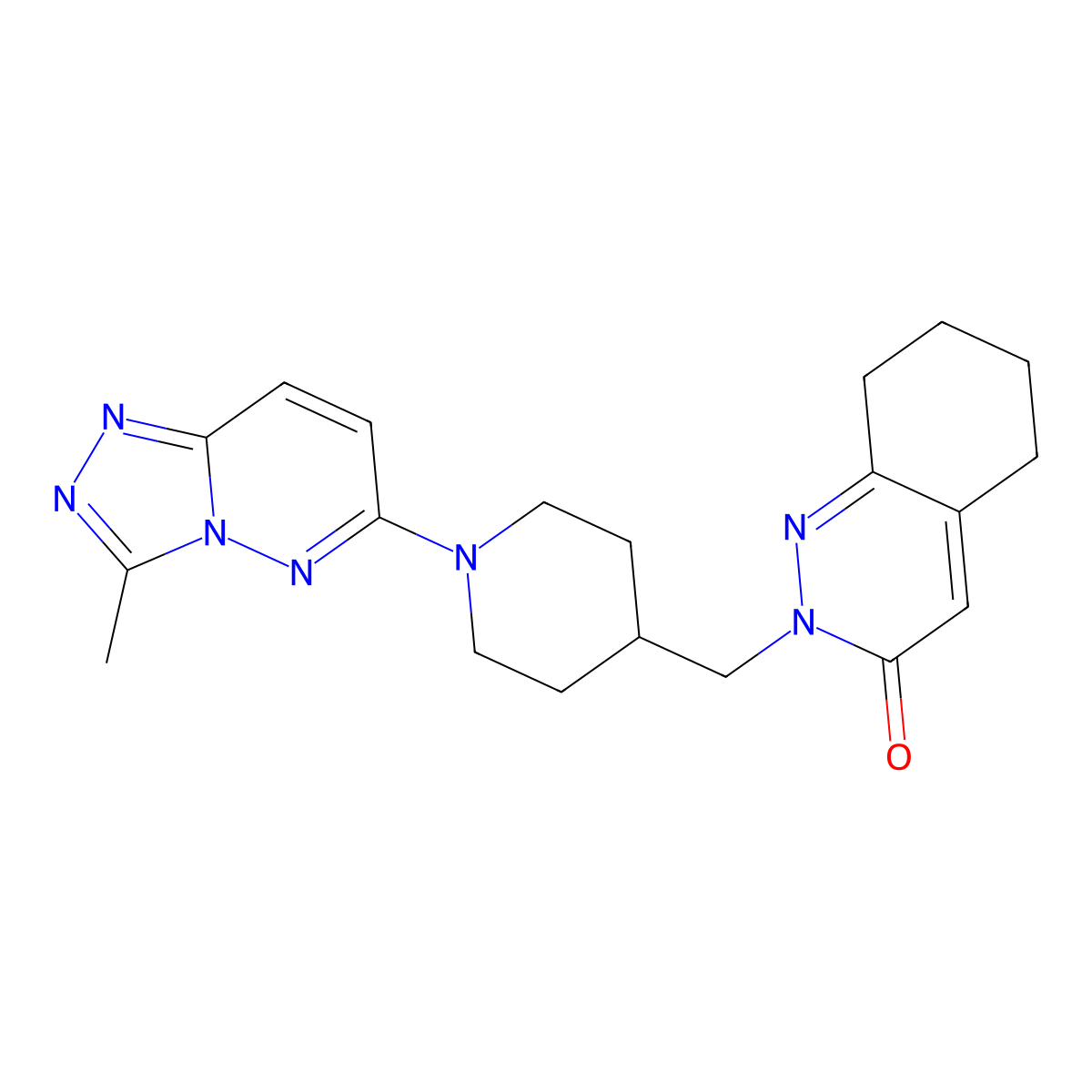 2-[(1-{3-Methyl-[1,2,4]triazolo[4,3-b]pyridazin-6-yl}piperidin-4-yl)methyl]-2,3,5,6,7,8-hexahydrocinnolin-3-one molecular structure, CAS 2097865-49-9
