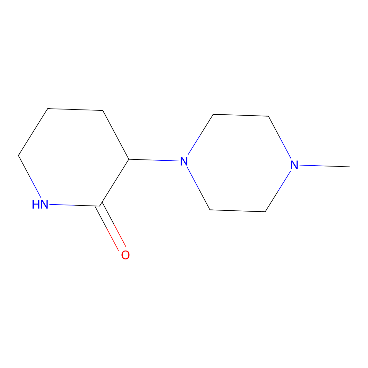 3-(4-Methylpiperazin-1-yl)piperidin-2-one molecular structure, CAS 2097865-94-4