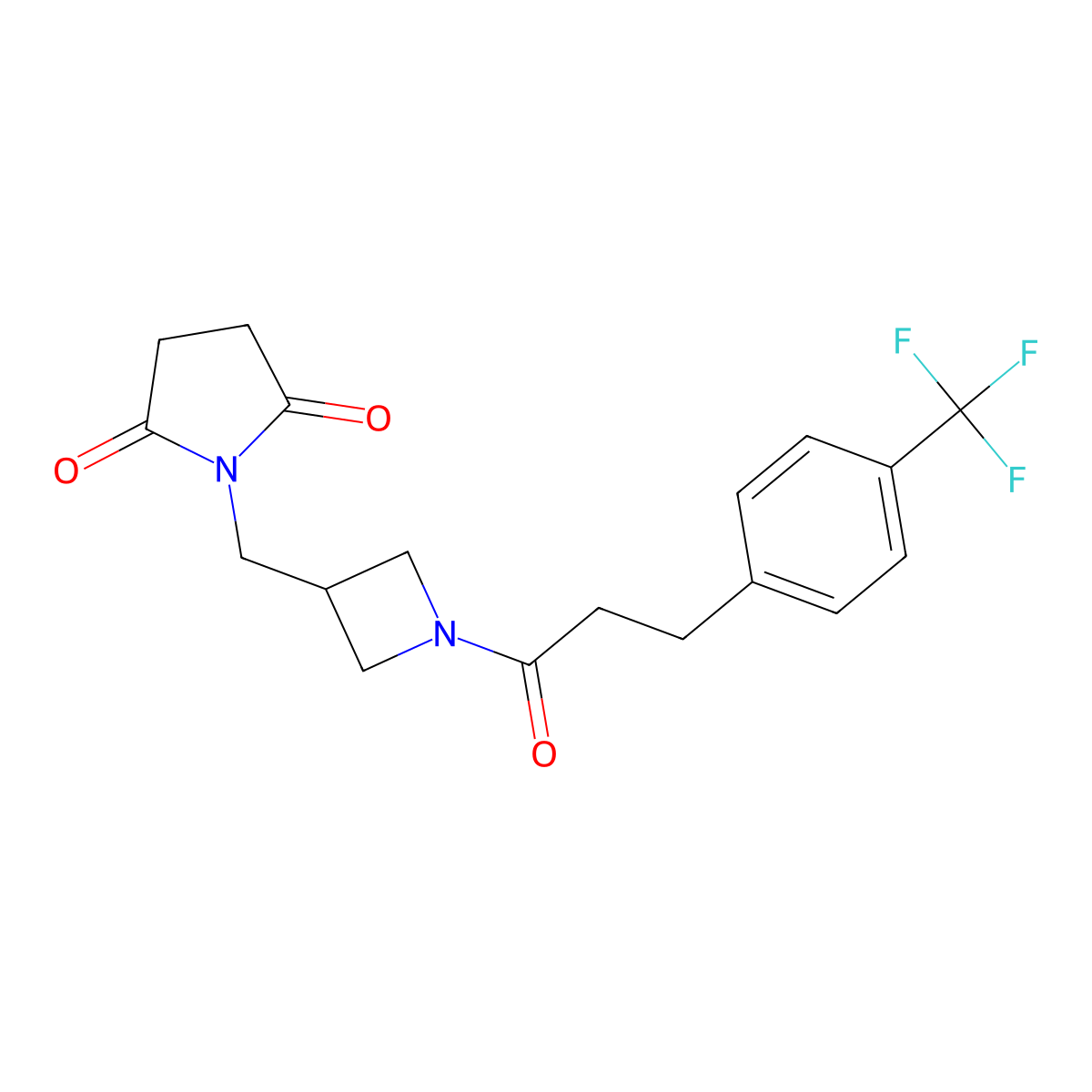 1-[(1-{3-[4-(Trifluoromethyl)phenyl]propanoyl}azetidin-3-yl)methyl]pyrrolidine-2,5-dione molecular structure, CAS 2097866-15-2
