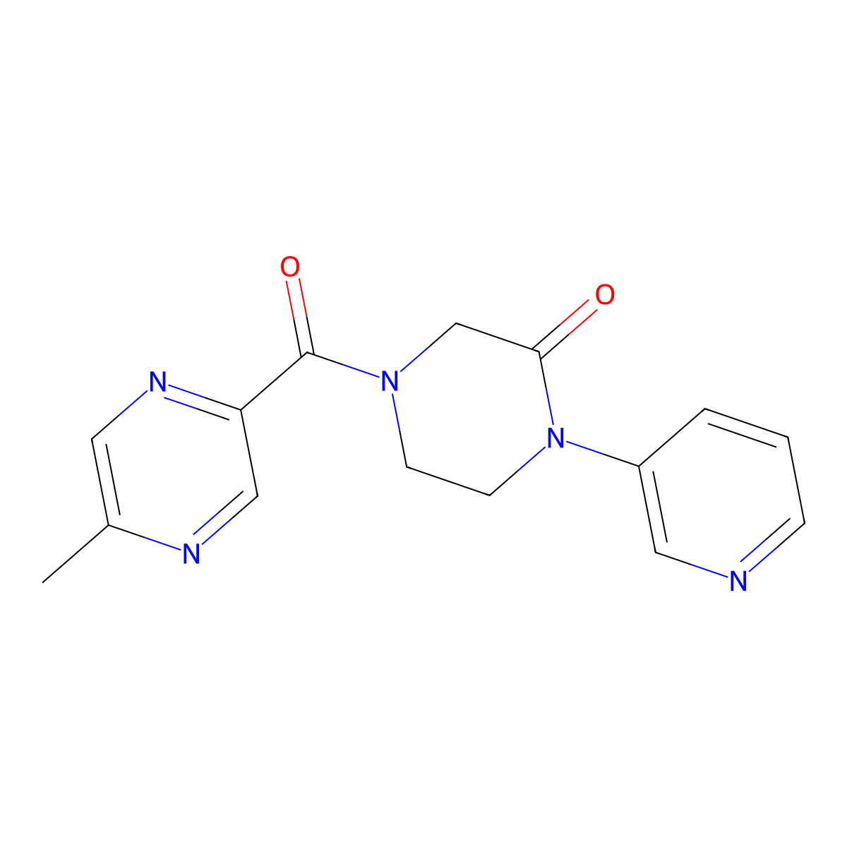 4-(5-Methylpyrazine-2-carbonyl)-1-(pyridin-3-yl)piperazin-2-one molecular structure, CAS 2097866-16-3