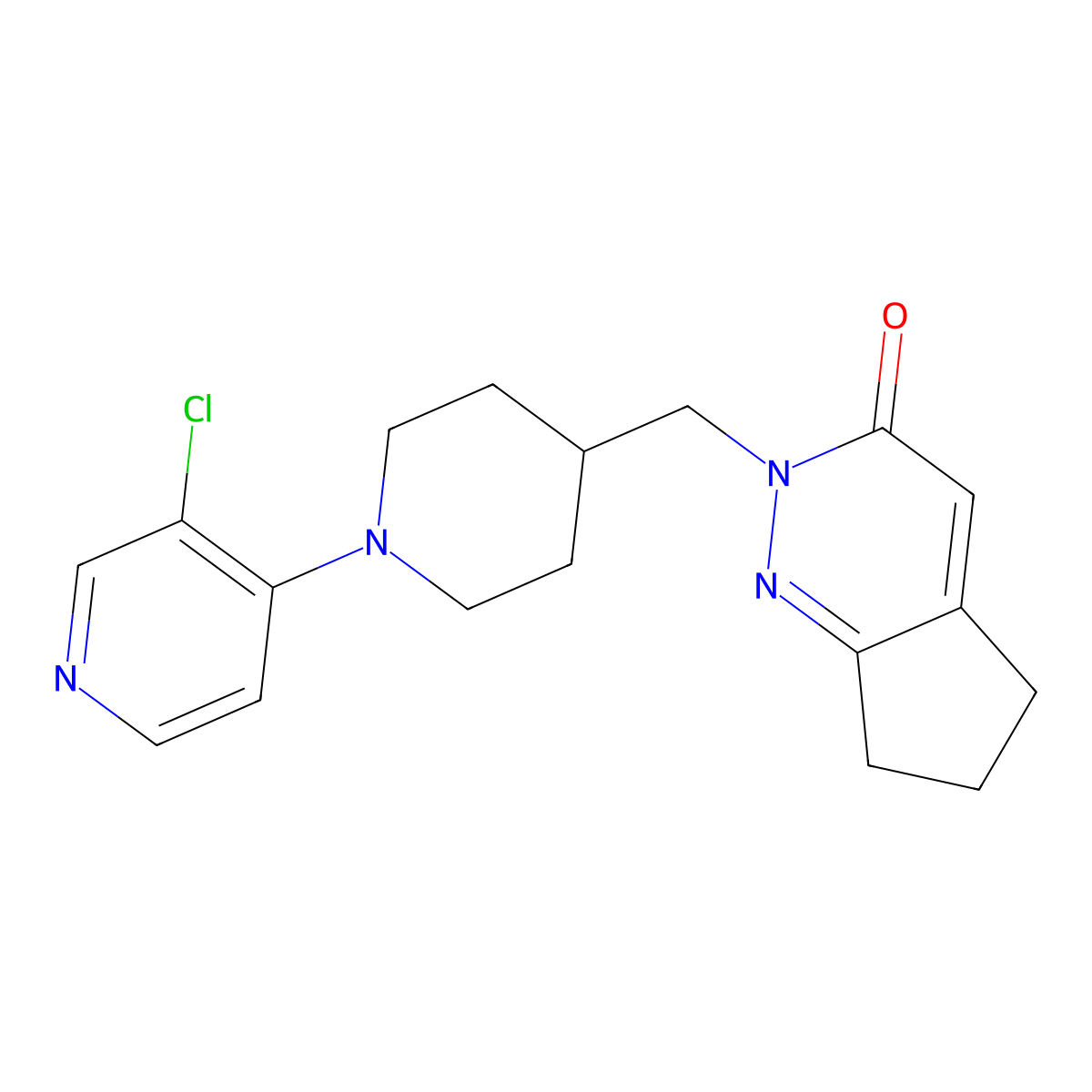 2-{[1-(3-chloropyridin-4-yl)piperidin-4-yl]methyl}-2H,3H,5H,6H,7H-cyclopenta[c]pyridazin-3-one molecular structure, CAS 2097866-69-6