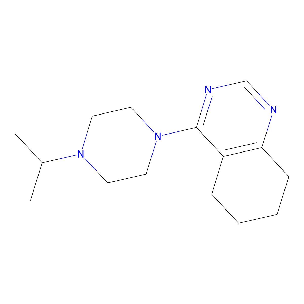 4-[4-(Propan-2-yl)piperazin-1-yl]-5,6,7,8-tetrahydroquinazoline molecular structure, CAS 2097866-70-9