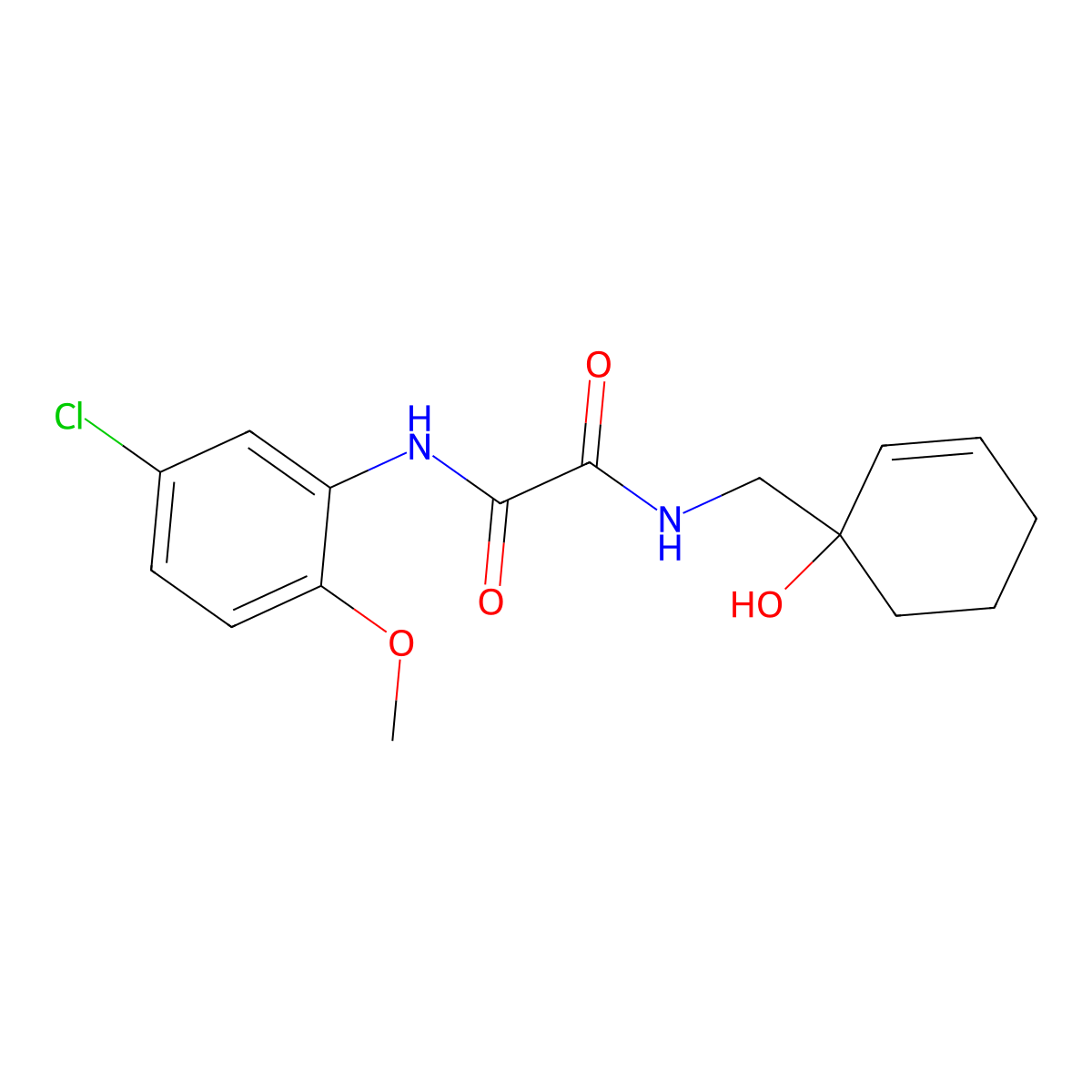 N-(5-chloro-2-methoxyphenyl)-N'-[(1-hydroxycyclohex-2-en-1-yl)methyl]ethanediamide molecular structure, CAS 2097866-73-2