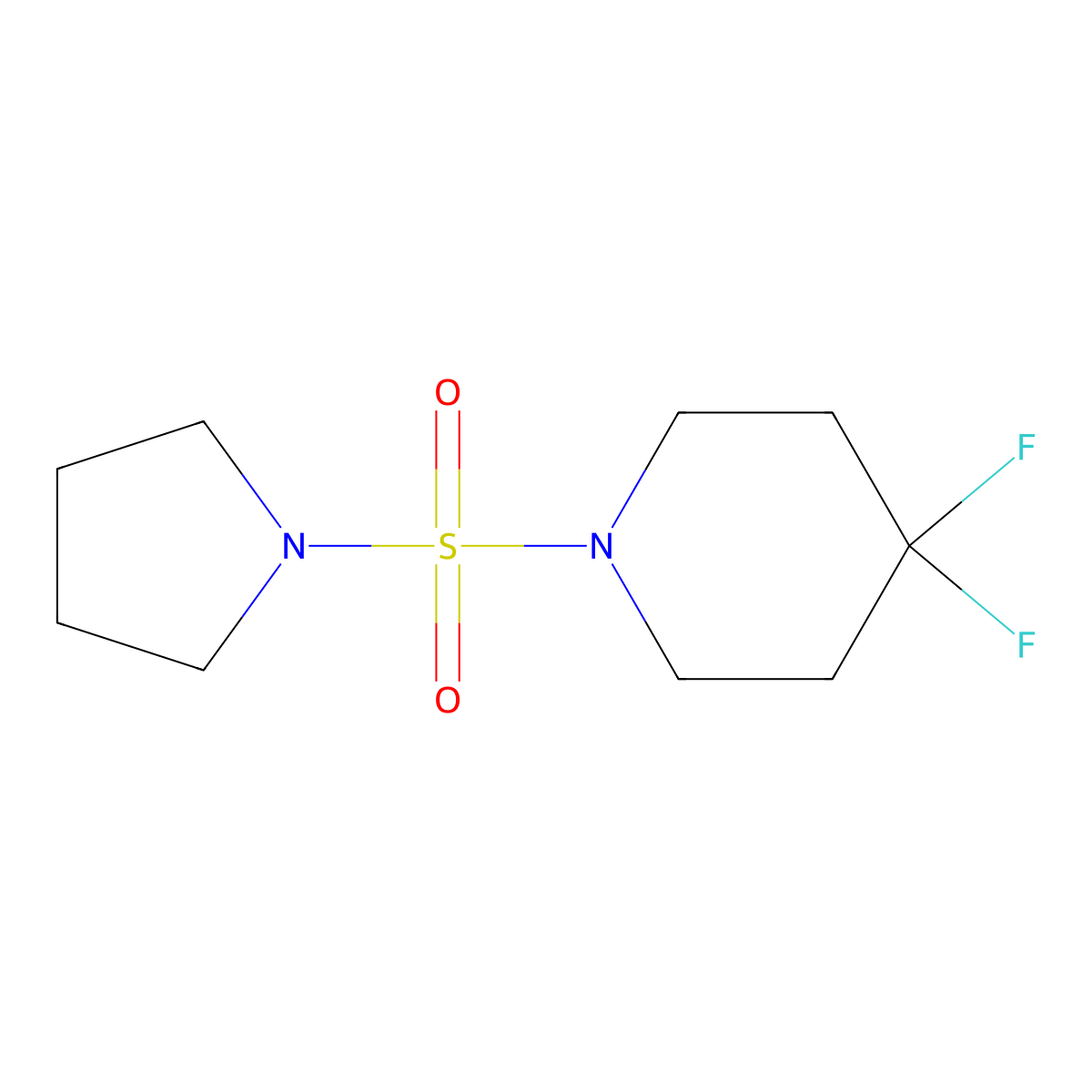 4,4-Difluoro-1-(pyrrolidin-1-ylsulfonyl)piperidine molecular structure, CAS 2097867-06-4