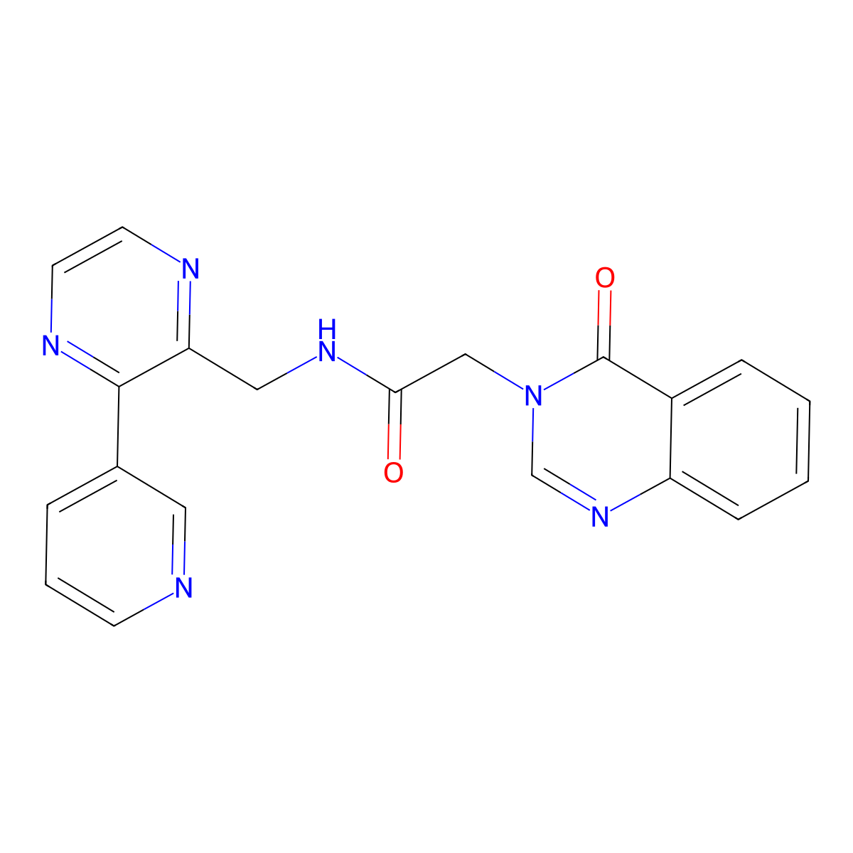 2-(4-oxo-3,4-dihydroquinazolin-3-yl)-N-{[3-(pyridin-3-yl)pyrazin-2-yl]methyl}acetamide molecular structure, CAS 2097867-16-6