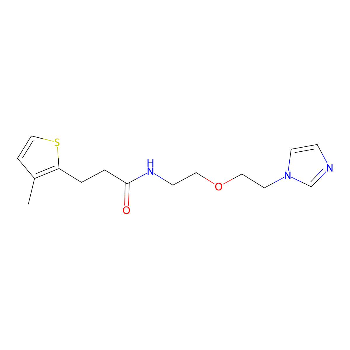 N-{2-[2-(1H-imidazol-1-yl)ethoxy]ethyl}-3-(3-methylthiophen-2-yl)propanamide molecular structure, CAS 2097867-28-0