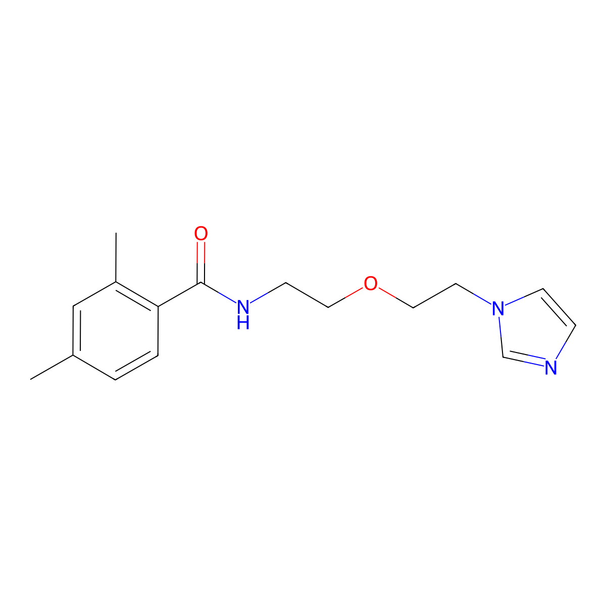 N-{2-[2-(1H-imidazol-1-yl)ethoxy]ethyl}-2,4-dimethylbenzamide molecular structure, CAS 2097867-38-2