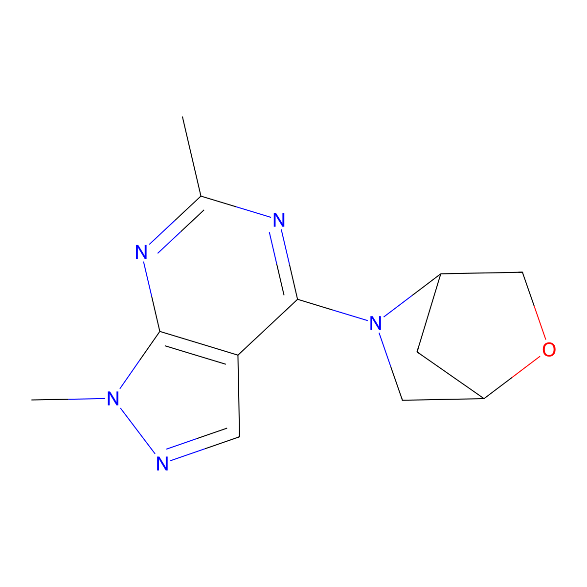 5-{1,6-dimethyl-1H-pyrazolo[3,4-d]pyrimidin-4-yl}-2-oxa-5-azabicyclo[2.2.1]heptane molecular structure, CAS 2097867-41-7