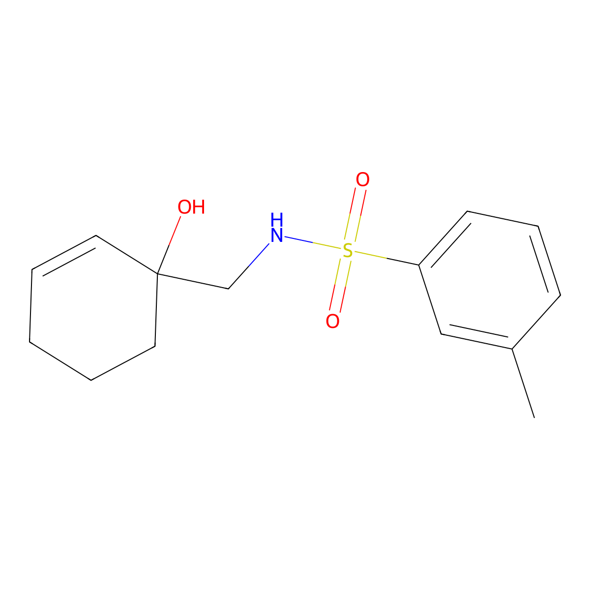 N-[(1-hydroxycyclohex-2-en-1-yl)methyl]-3-methylbenzene-1-sulfonamide molecular structure, CAS 2097867-54-2