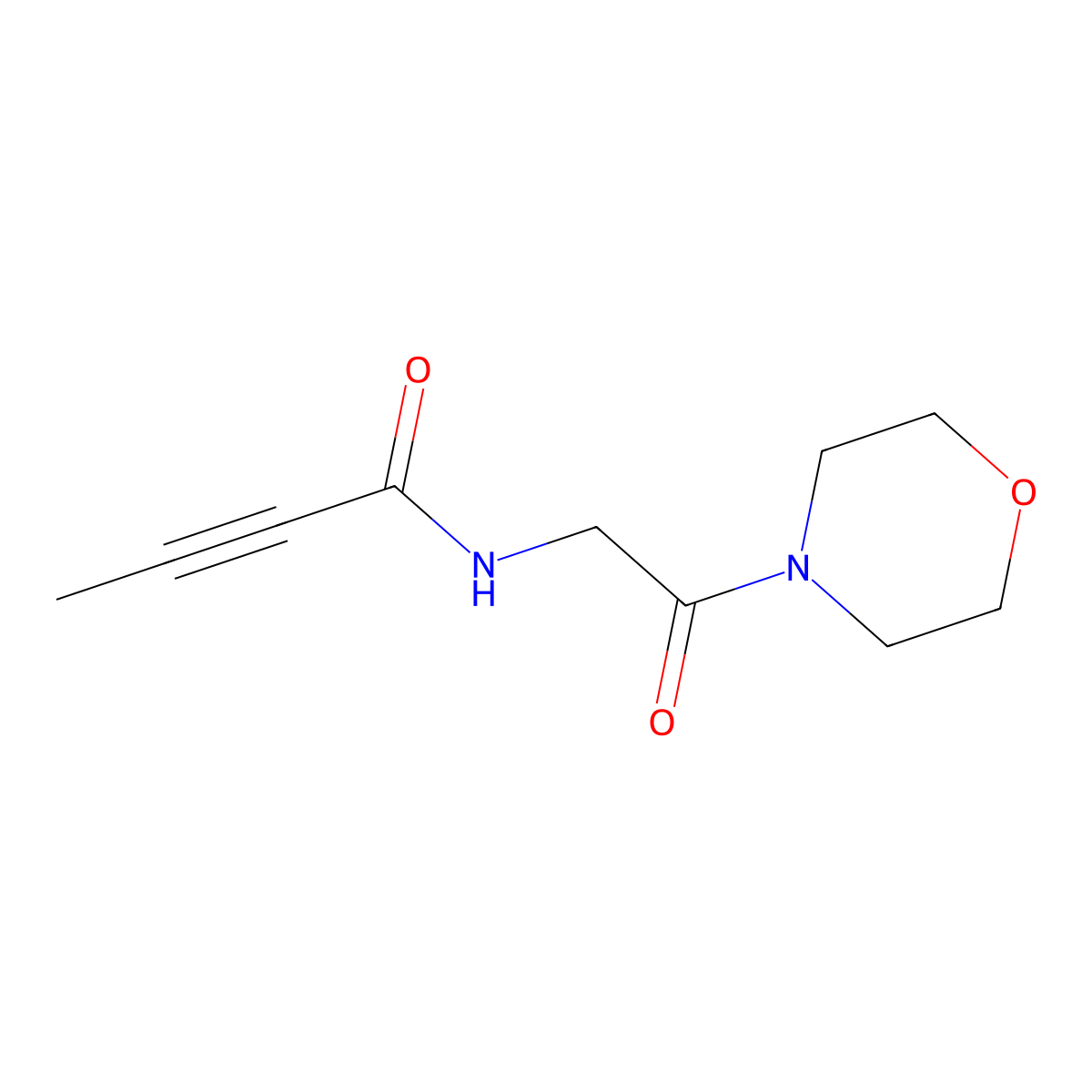 N-[2-(morpholin-4-yl)-2-oxoethyl]but-2-ynamide molecular structure, CAS 2097867-64-4