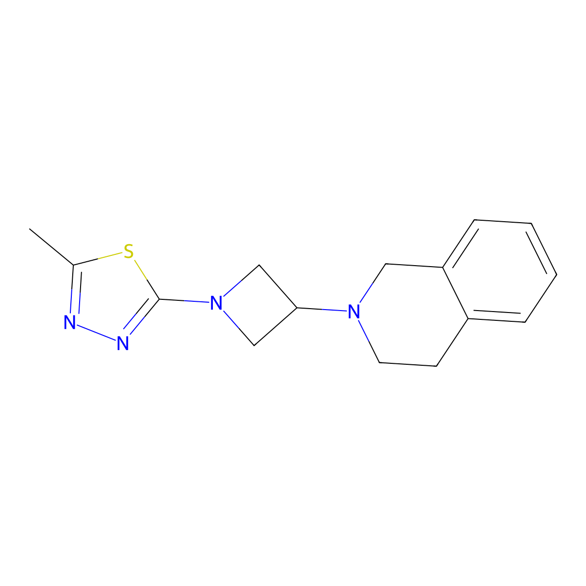 2-(3-(3,4-dihydroisoquinolin-2(1H)-yl)azetidin-1-yl)-5-methyl-1,3,4-thiadiazole molecular structure, CAS 2097867-82-6