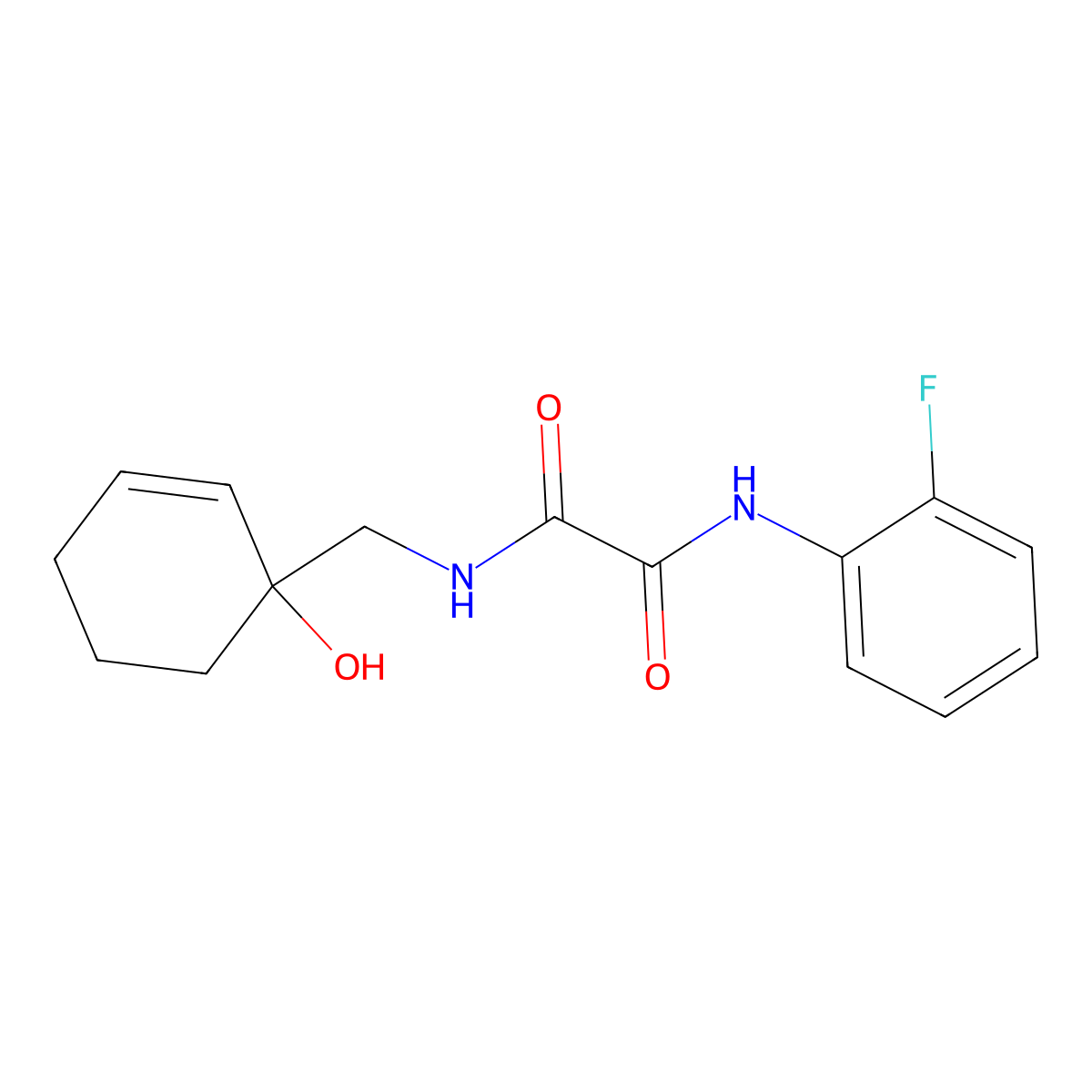 N-(2-fluorophenyl)-N'-[(1-hydroxycyclohex-2-en-1-yl)methyl]ethanediamide molecular structure, CAS 2097868-03-4