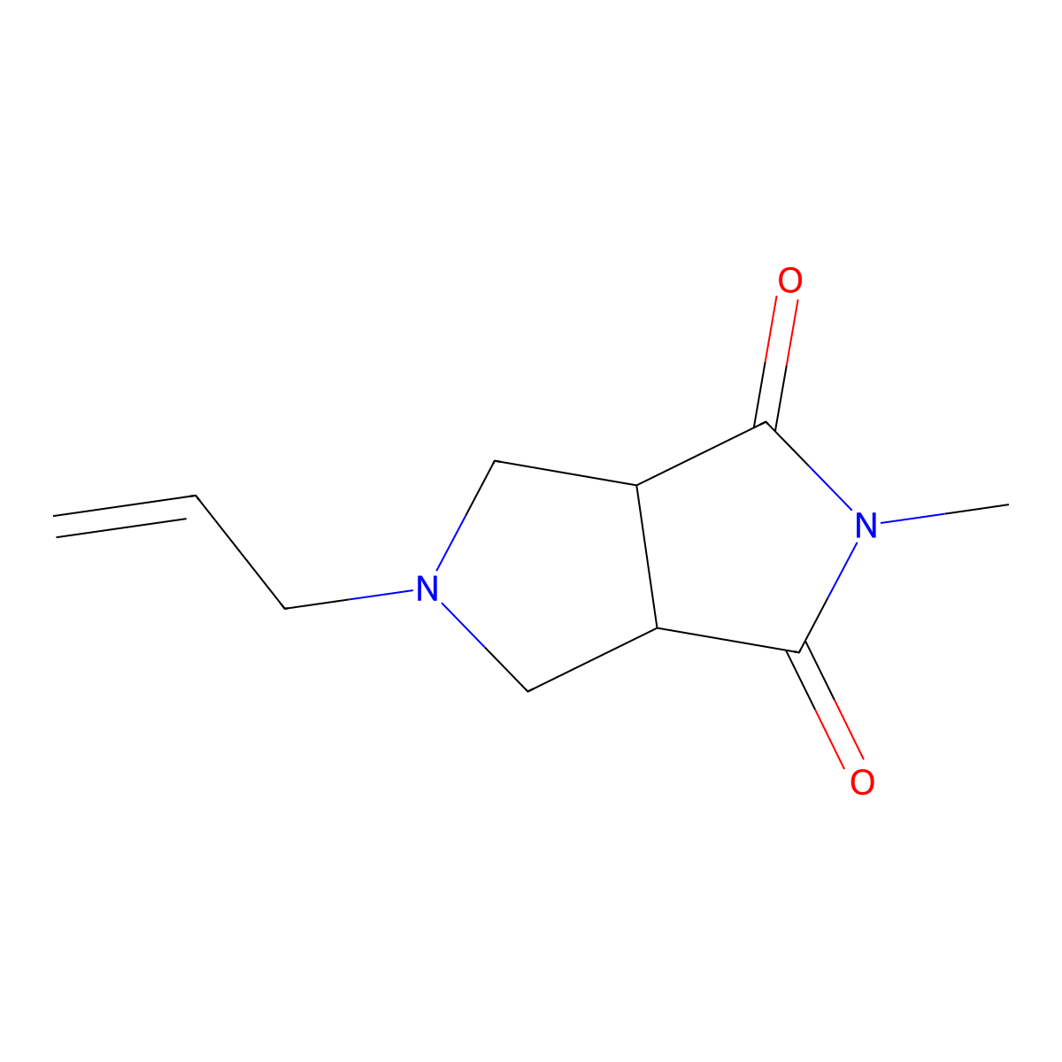 2-Methyl-5-(prop-2-en-1-yl)-octahydropyrrolo[3,4-c]pyrrole-1,3-dione molecular structure, CAS 2097868-32-9
