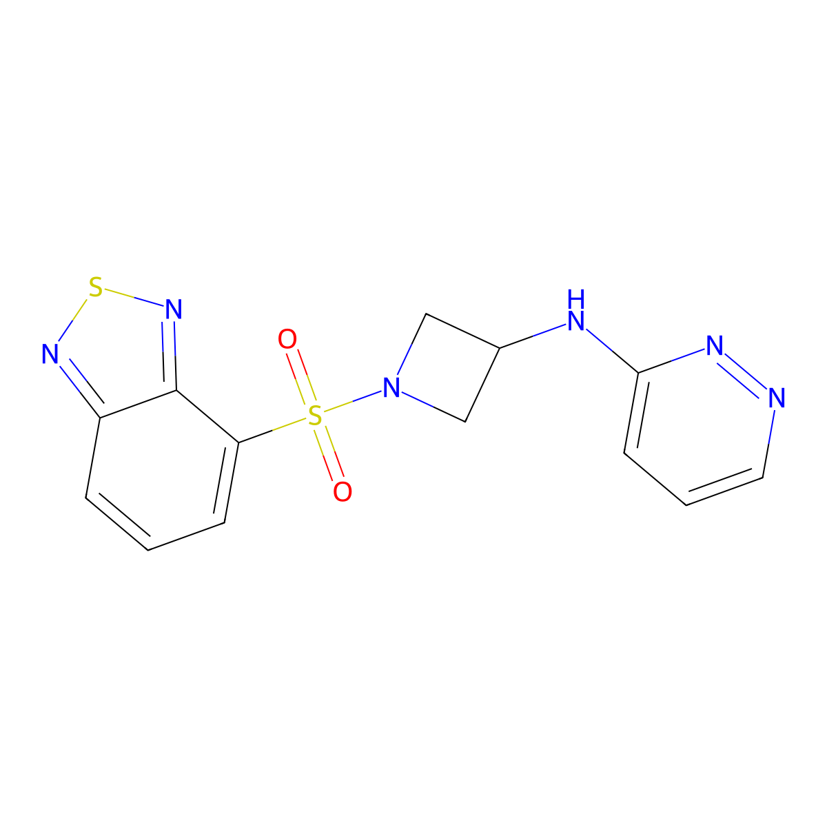 N-[1-(2,1,3-benzothiadiazole-4-sulfonyl)azetidin-3-yl]pyridazin-3-amine molecular structure, CAS 2097868-33-0