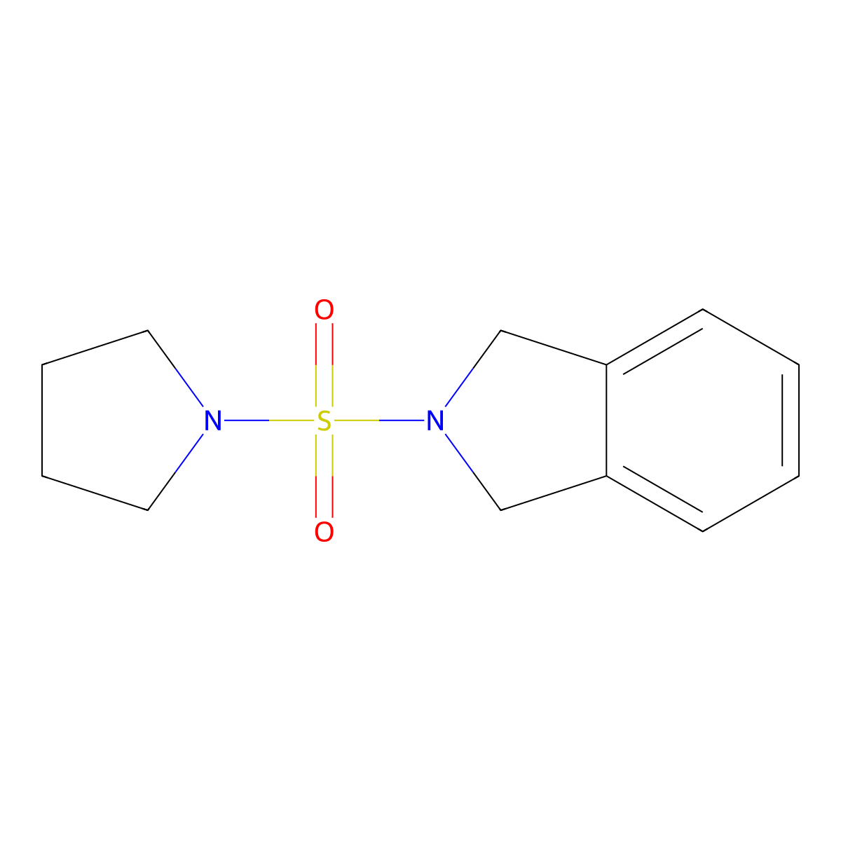 2-(pyrrolidine-1-sulfonyl)-2,3-dihydro-1H-isoindole molecular structure, CAS 2097868-73-8