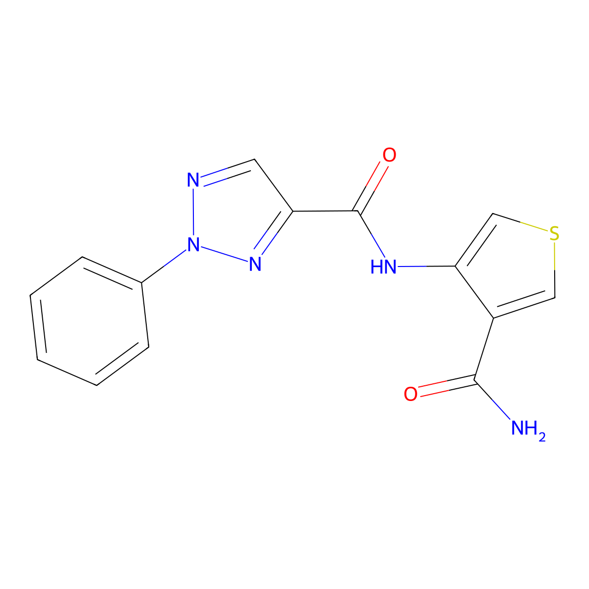 N-(4-carbamoylthiophen-3-yl)-2-phenyl-2H-1,2,3-triazole-4-carboxamide molecular structure, CAS 2097868-88-5