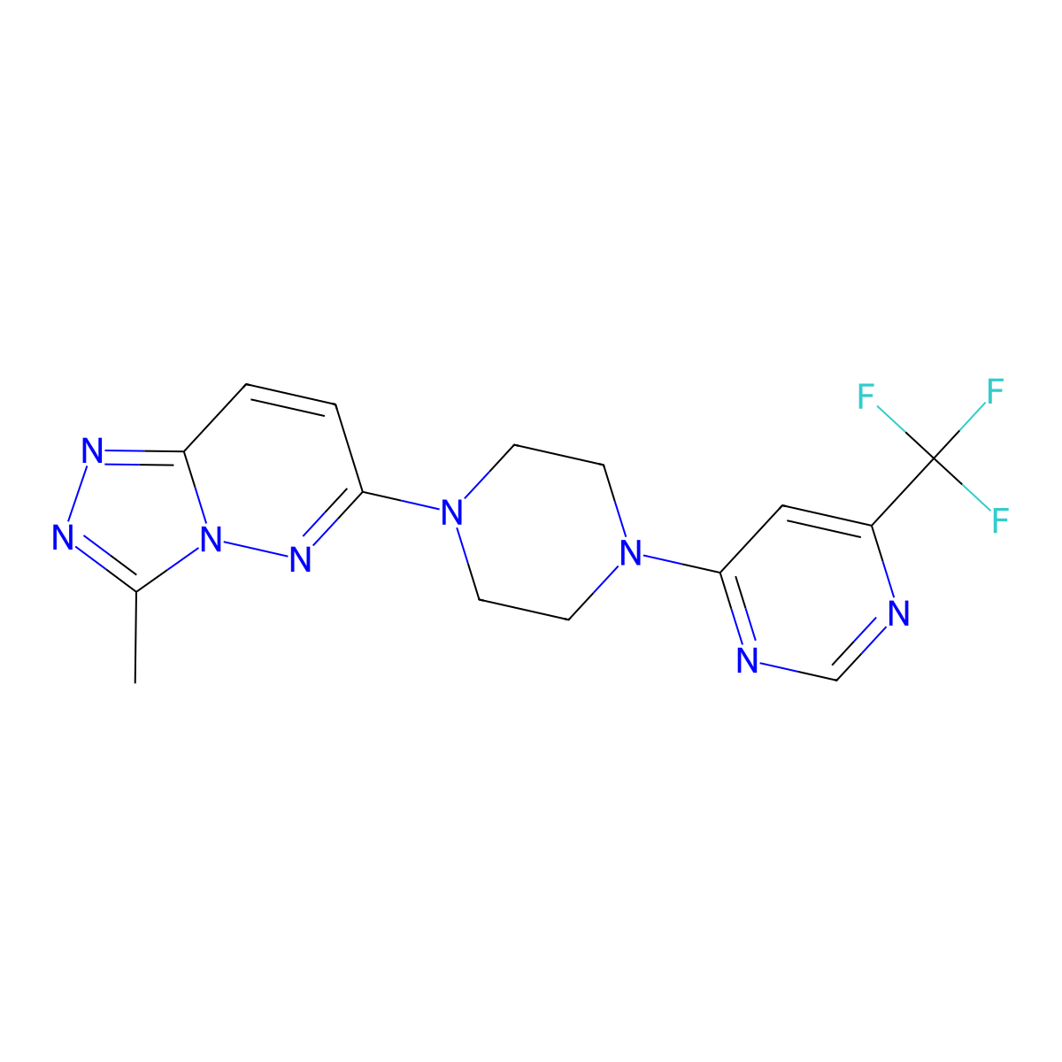 4-(4-{3-Methyl-[1,2,4]triazolo[4,3-b]pyridazin-6-yl}piperazin-1-yl)-6-(trifluoromethyl)pyrimidine molecular structure, CAS 2097869-03-7