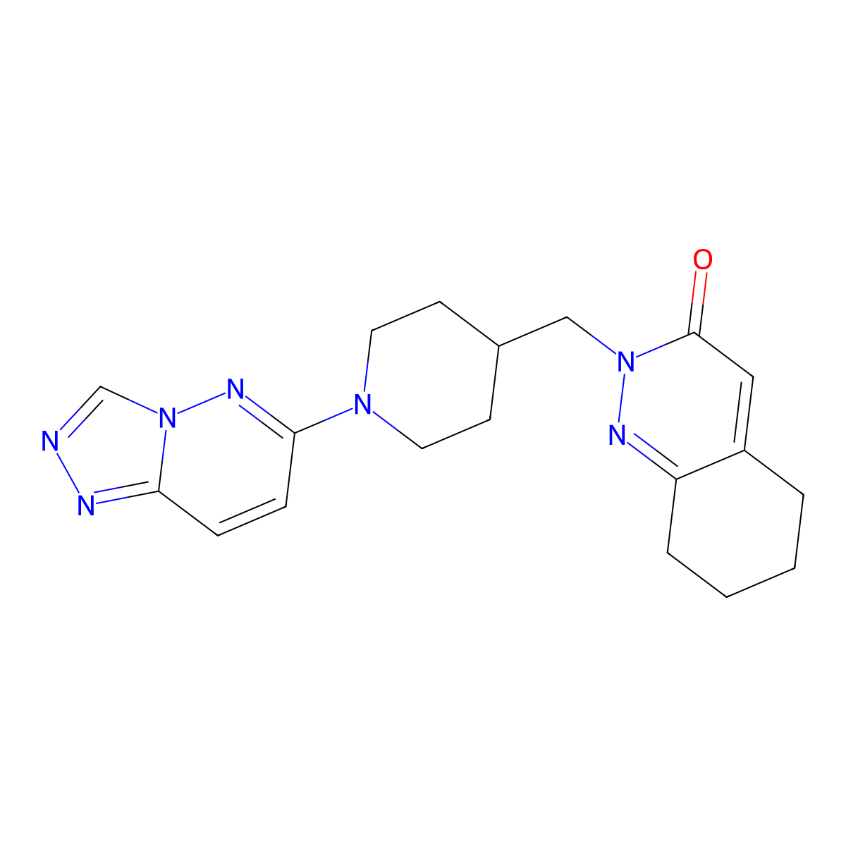 2-[(1-{[1,2,4]Triazolo[4,3-b]pyridazin-6-yl}piperidin-4-yl)methyl]-2,3,5,6,7,8-hexahydrocinnolin-3-one molecular structure, CAS 2097869-10-6