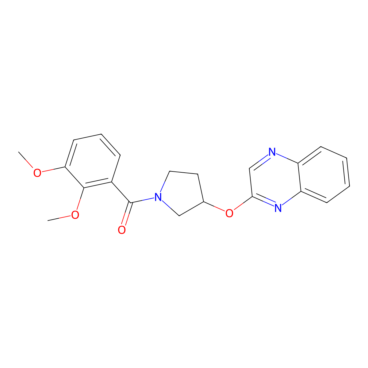 2-{[1-(2,3-Dimethoxybenzoyl)pyrrolidin-3-yl]oxy}quinoxaline molecular structure, CAS 2097869-15-1