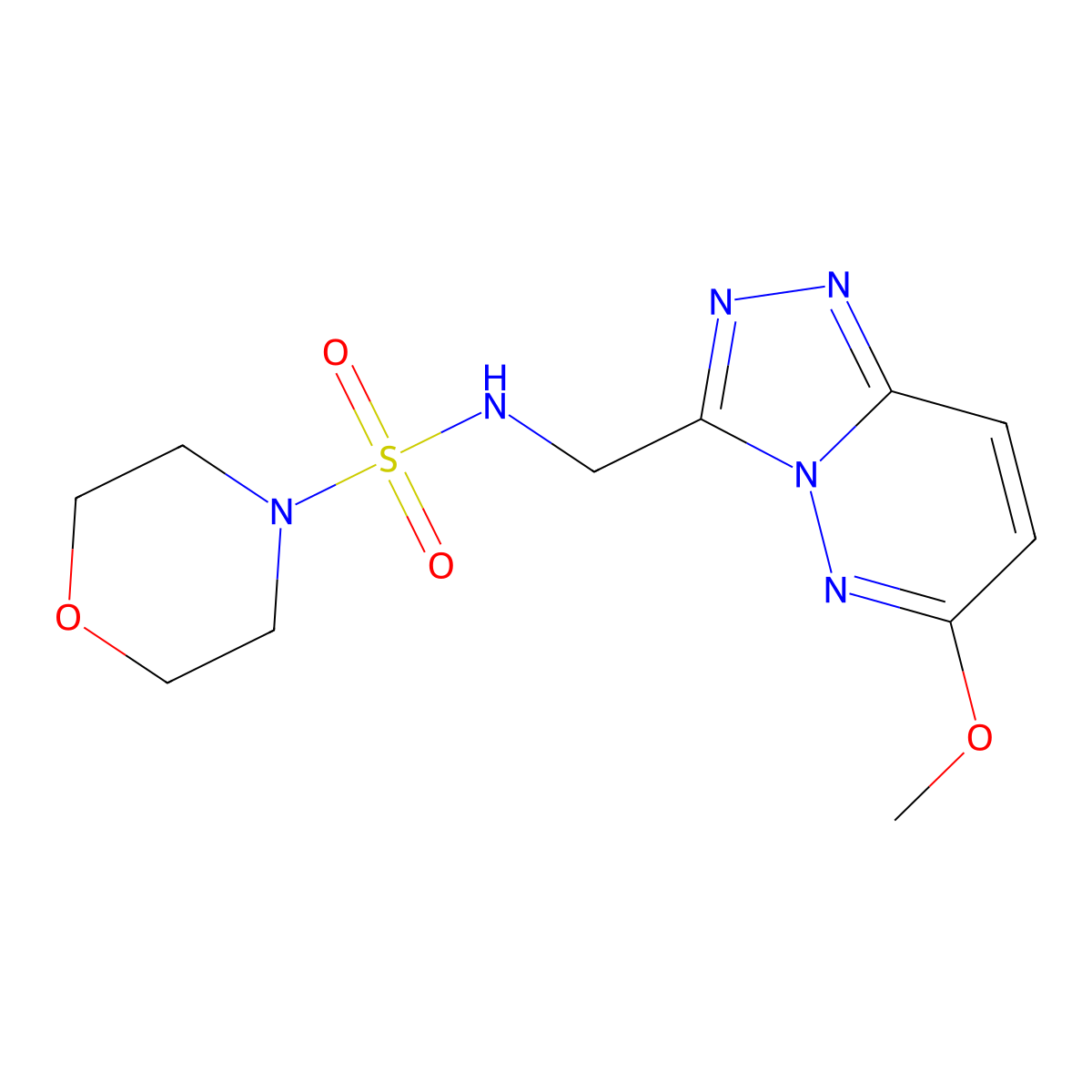 N-({6-methoxy-[1,2,4]triazolo[4,3-b]pyridazin-3-yl}methyl)morpholine-4-sulfonamide molecular structure, CAS 2097869-16-2