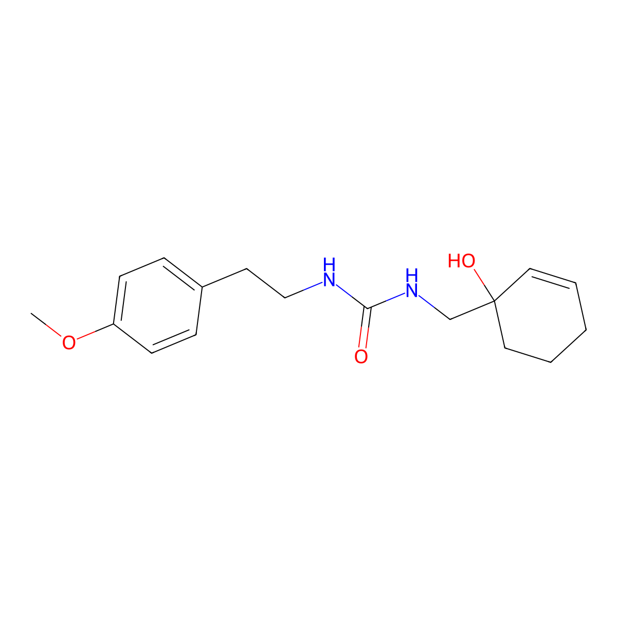3-[(1-Hydroxycyclohex-2-en-1-yl)methyl]-1-[2-(4-methoxyphenyl)ethyl]urea molecular structure, CAS 2097869-24-2
