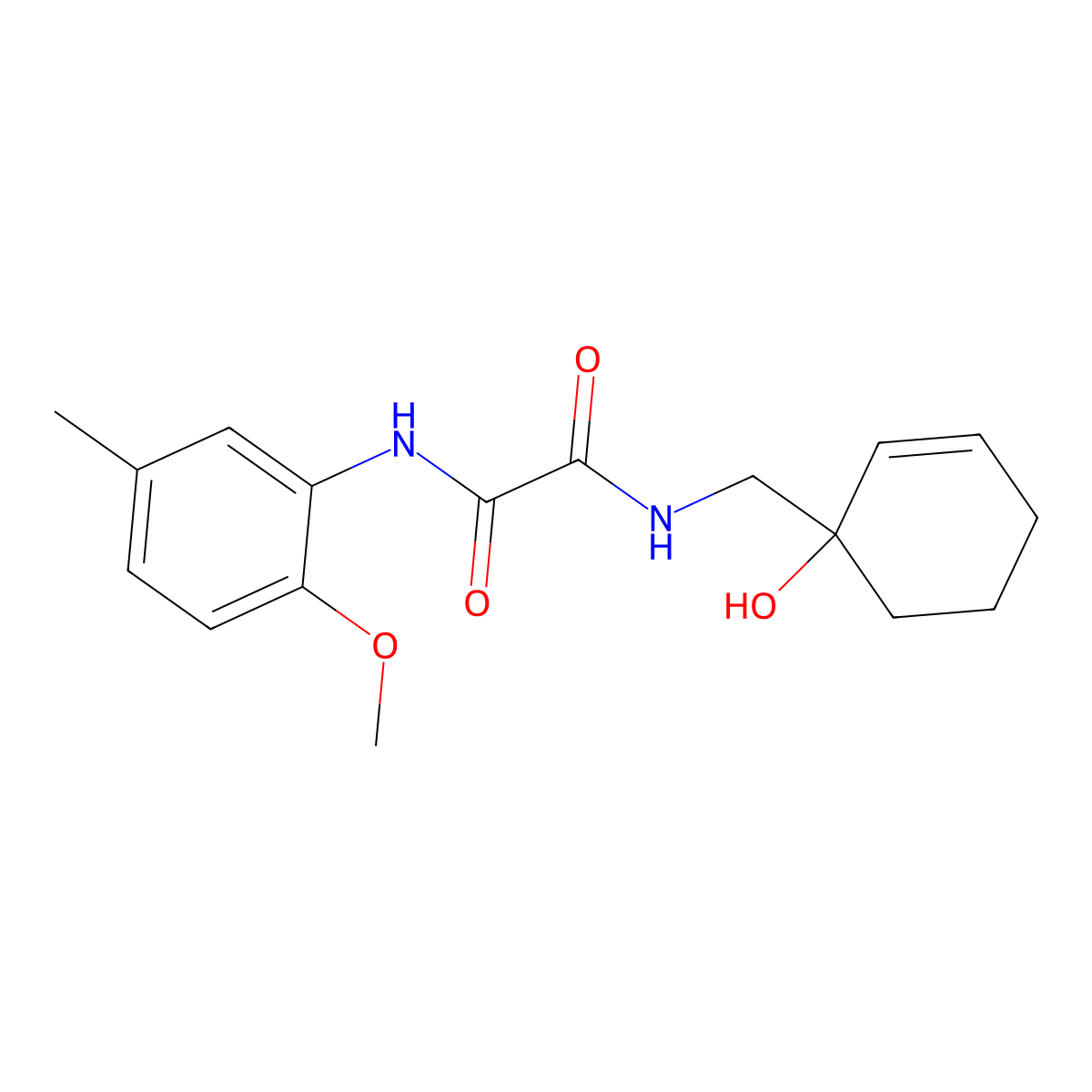 N'-[(1-hydroxycyclohex-2-en-1-yl)methyl]-N-(2-methoxy-5-methylphenyl)ethanediamide molecular structure, CAS 2097869-25-3