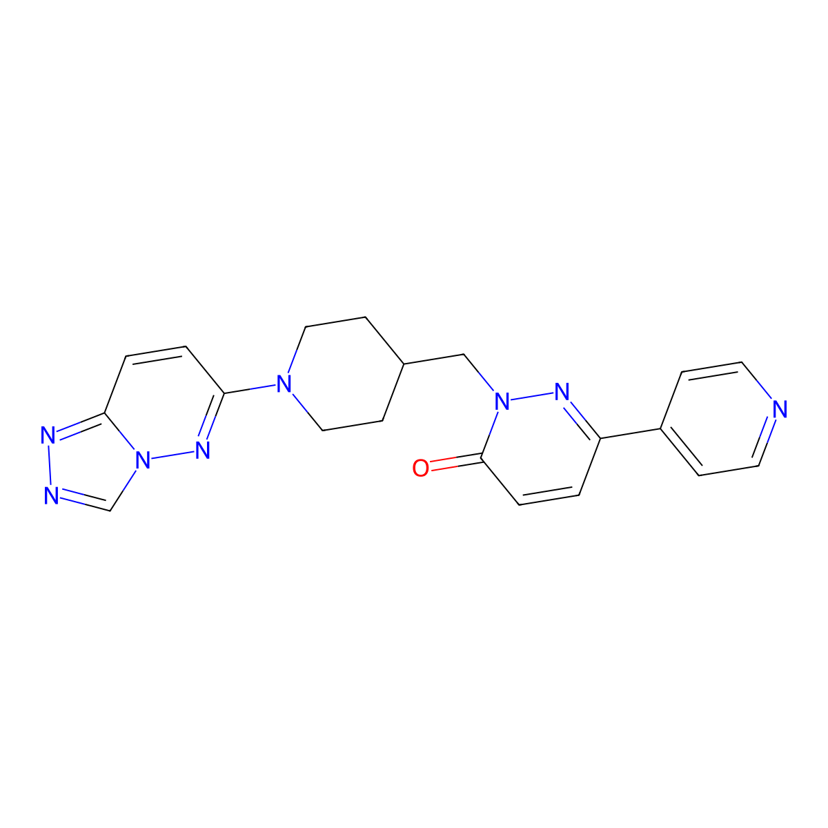 6-(Pyridin-4-yl)-2-[(1-{[1,2,4]triazolo[4,3-b]pyridazin-6-yl}piperidin-4-yl)methyl]-2,3-dihydropyridazin-3-one molecular structure, CAS 2097869-27-5