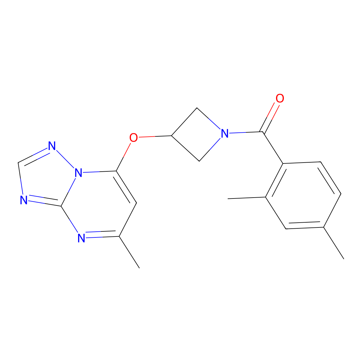 1-(2,4-Dimethylbenzoyl)-3-({5-methyl-[1,2,4]triazolo[1,5-a]pyrimidin-7-yl}oxy)azetidine molecular structure, CAS 2097869-44-6