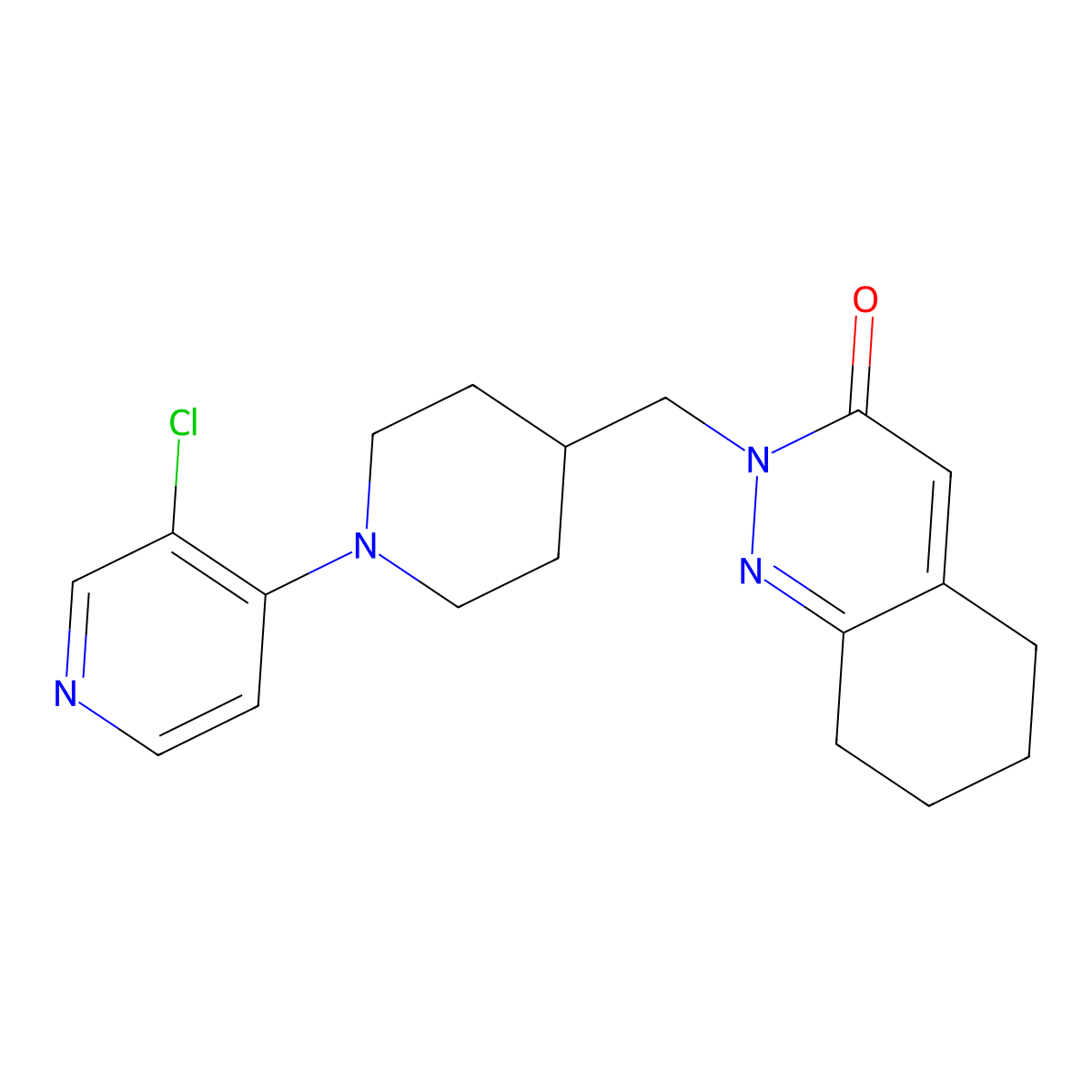 2-{[1-(3-Chloropyridin-4-yl)piperidin-4-yl]methyl}-2,3,5,6,7,8-hexahydrocinnolin-3-one molecular structure, CAS 2097871-99-1