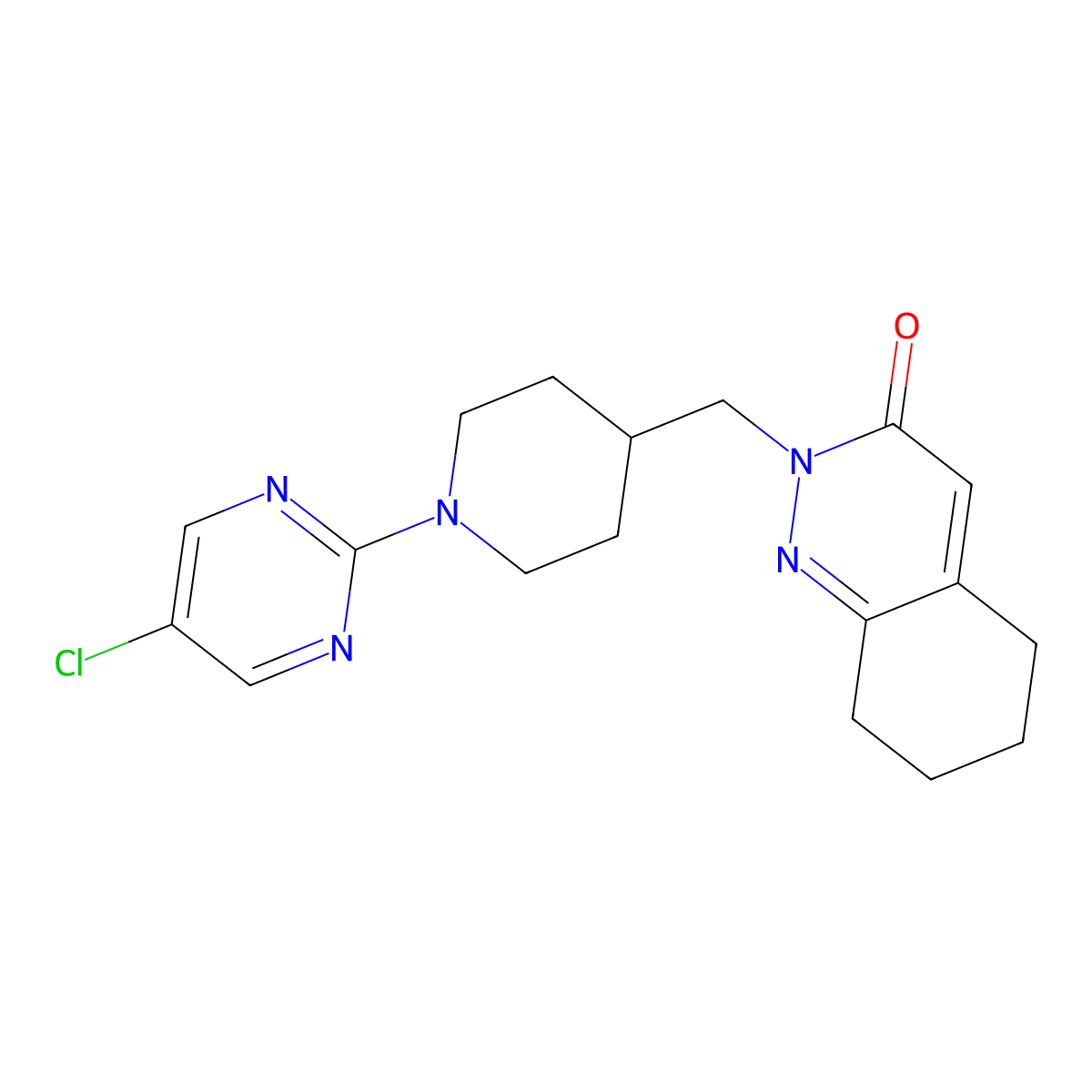 2-{[1-(5-Chloropyrimidin-2-yl)piperidin-4-yl]methyl}-2,3,5,6,7,8-hexahydrocinnolin-3-one molecular structure, CAS 2097872-04-1