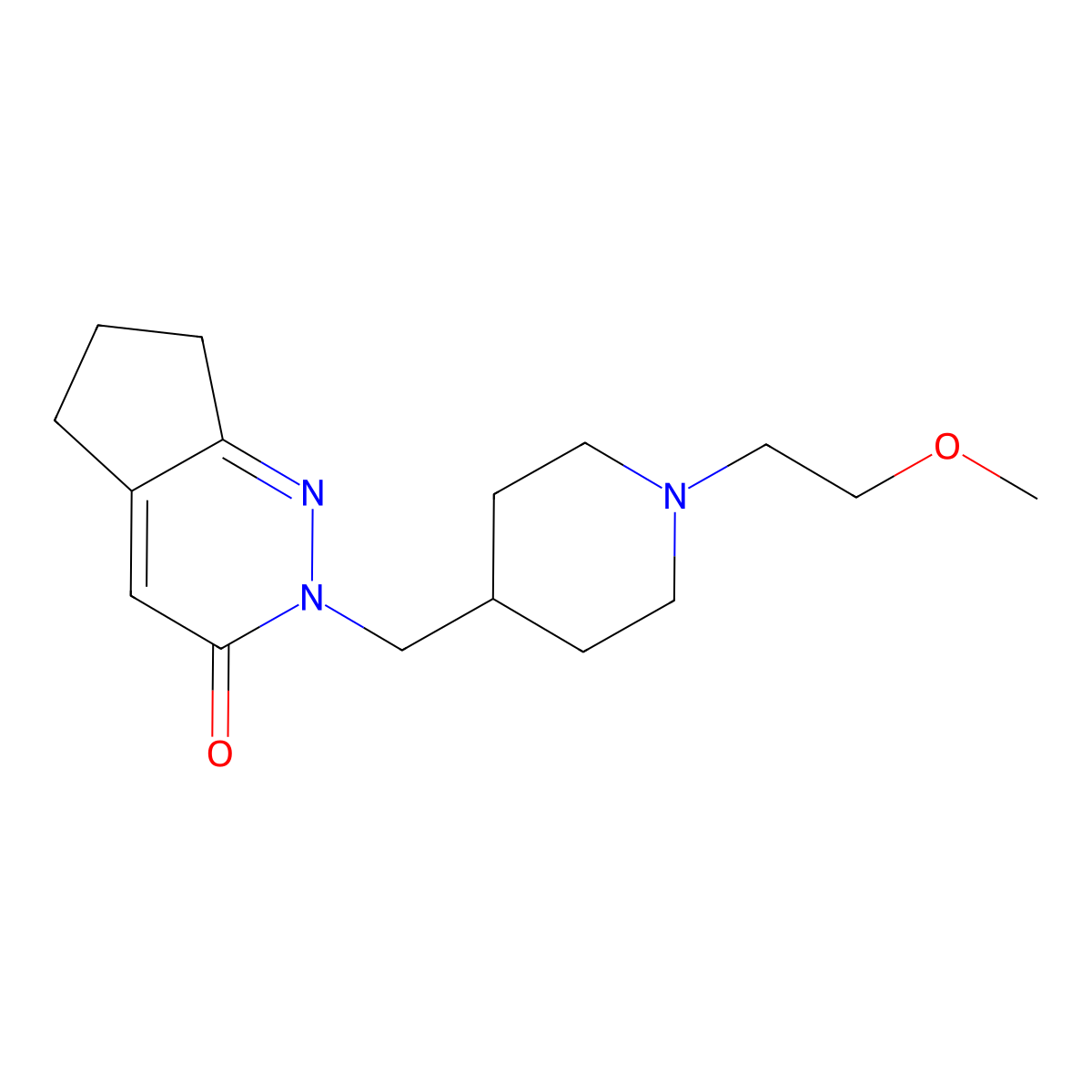 2-{[1-(2-methoxyethyl)piperidin-4-yl]methyl}-2H,3H,5H,6H,7H-cyclopenta[c]pyridazin-3-one molecular structure, CAS 2097872-09-6