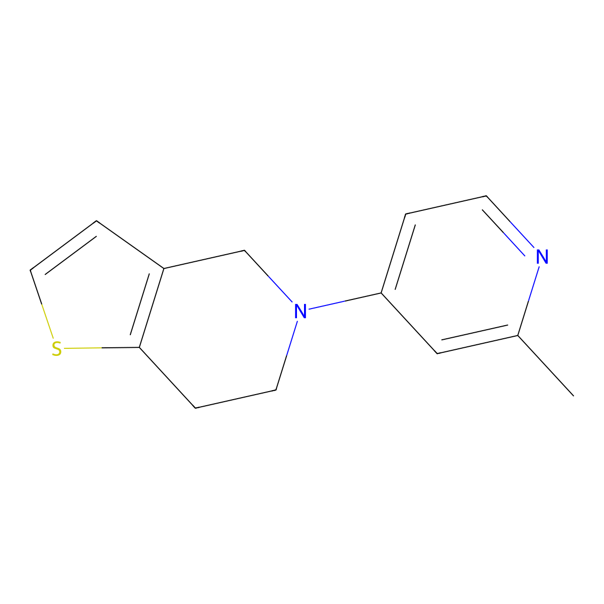 2-methyl-4-{4H,5H,6H,7H-thieno[3,2-c]pyridin-5-yl}pyridine molecular structure, CAS 2097872-23-4