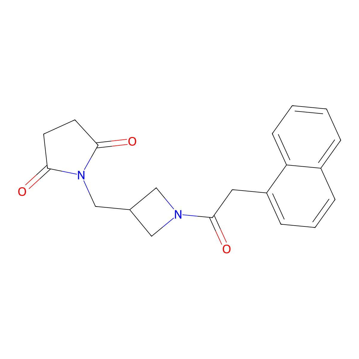 1-({1-[2-(Naphthalen-1-yl)acetyl]azetidin-3-yl}methyl)pyrrolidine-2,5-dione molecular structure, CAS 2097872-55-2