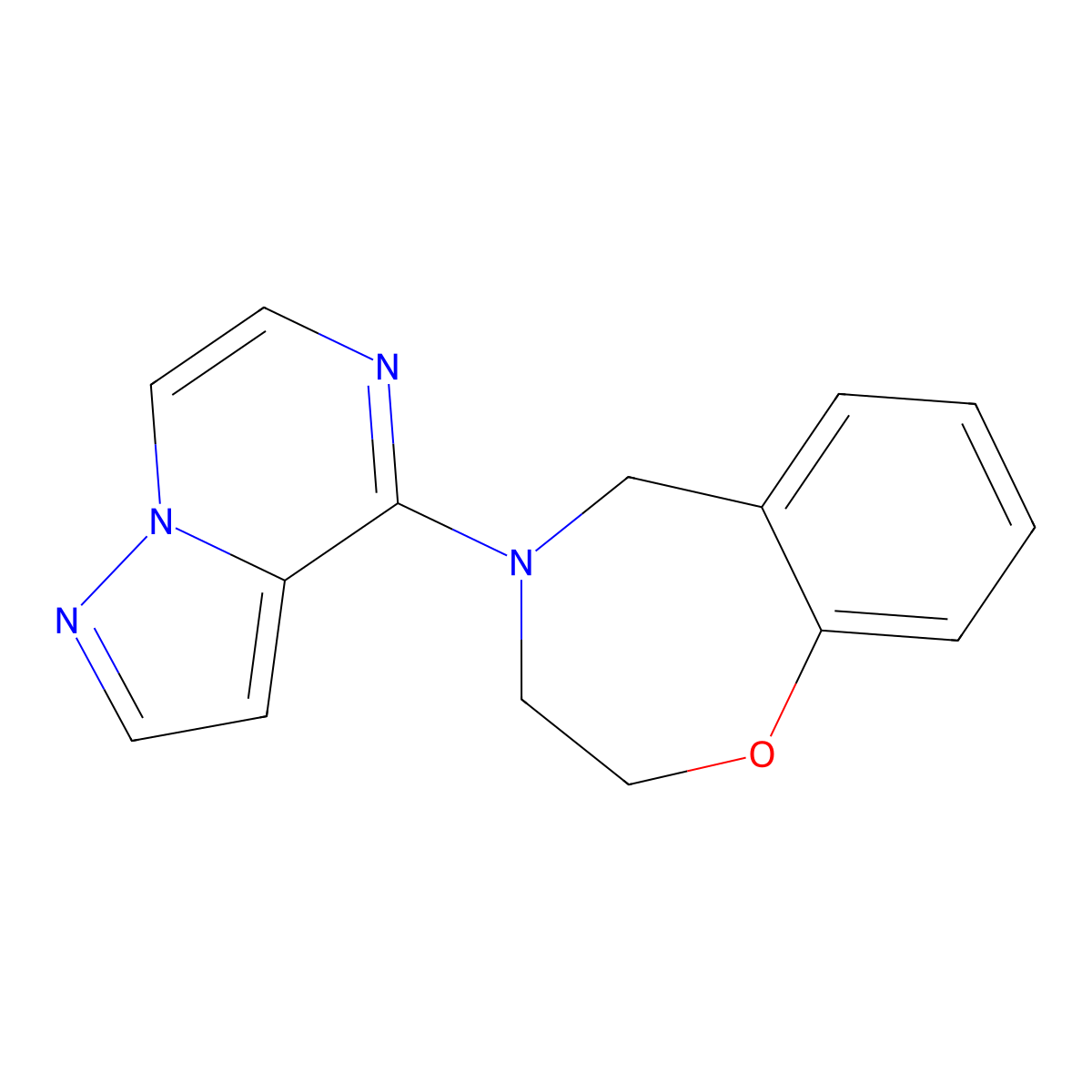 4-(Pyrazolo[1,5-a]pyrazin-4-yl)-2,3,4,5-tetrahydrobenzo[f][1,4]oxazepine molecular structure, CAS 2097872-66-5