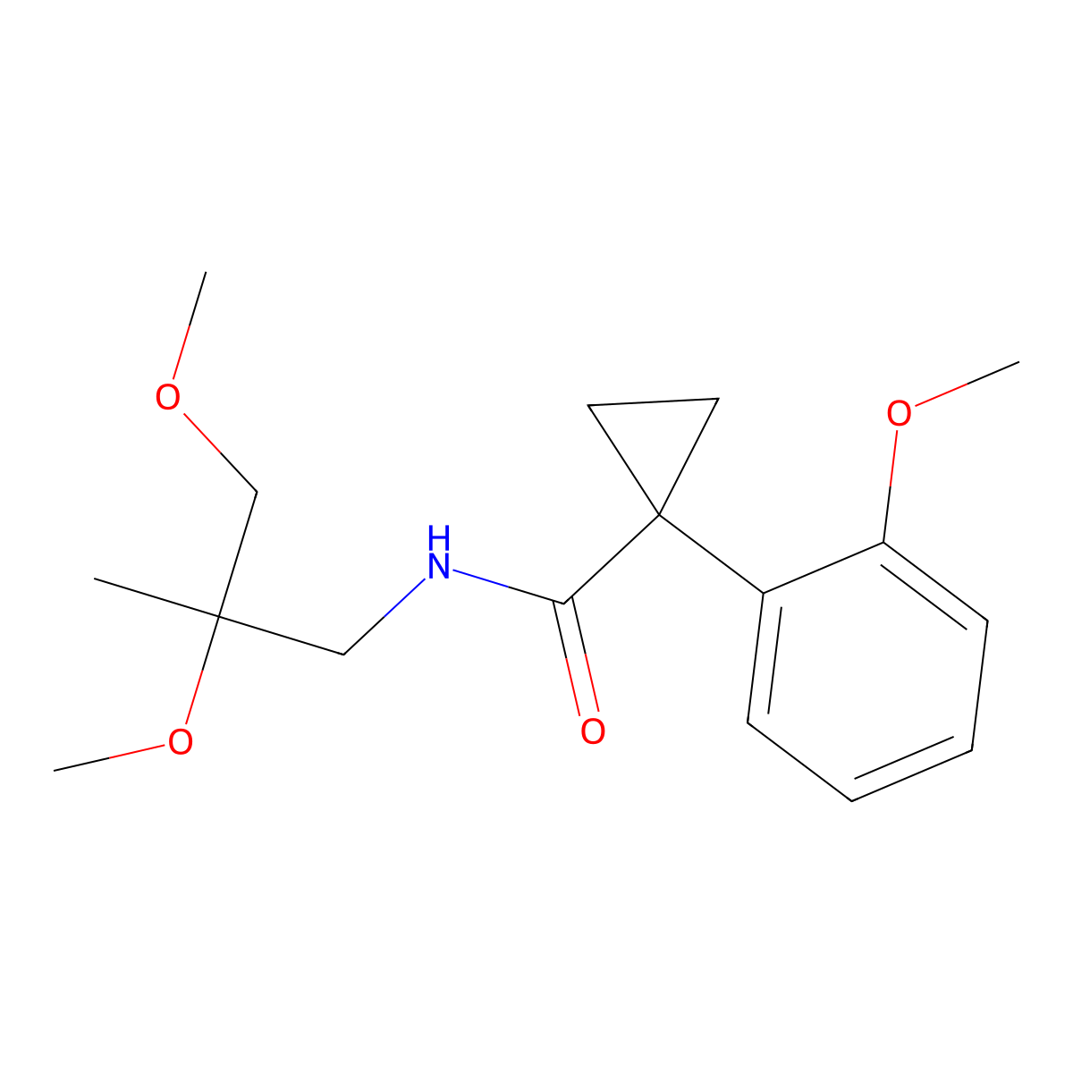 N-(2,3-dimethoxy-2-methylpropyl)-1-(2-methoxyphenyl)cyclopropane-1-carboxamide molecular structure, CAS 2097872-78-9