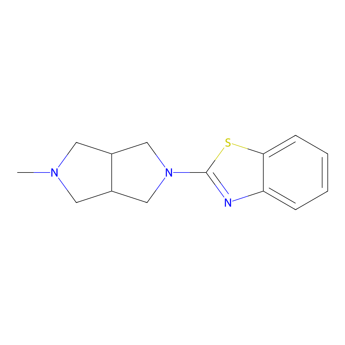 2-(5-methylhexahydropyrrolo[3,4-c]pyrrol-2(1H)-yl)benzo[d]thiazole molecular structure, CAS 2097873-04-4