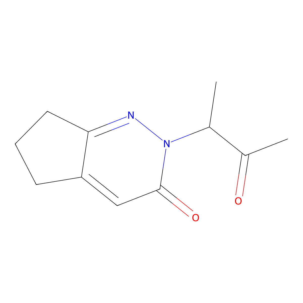 2-(3-oxobutan-2-yl)-2H,3H,5H,6H,7H-cyclopenta[c]pyridazin-3-one molecular structure, CAS 2097873-16-8