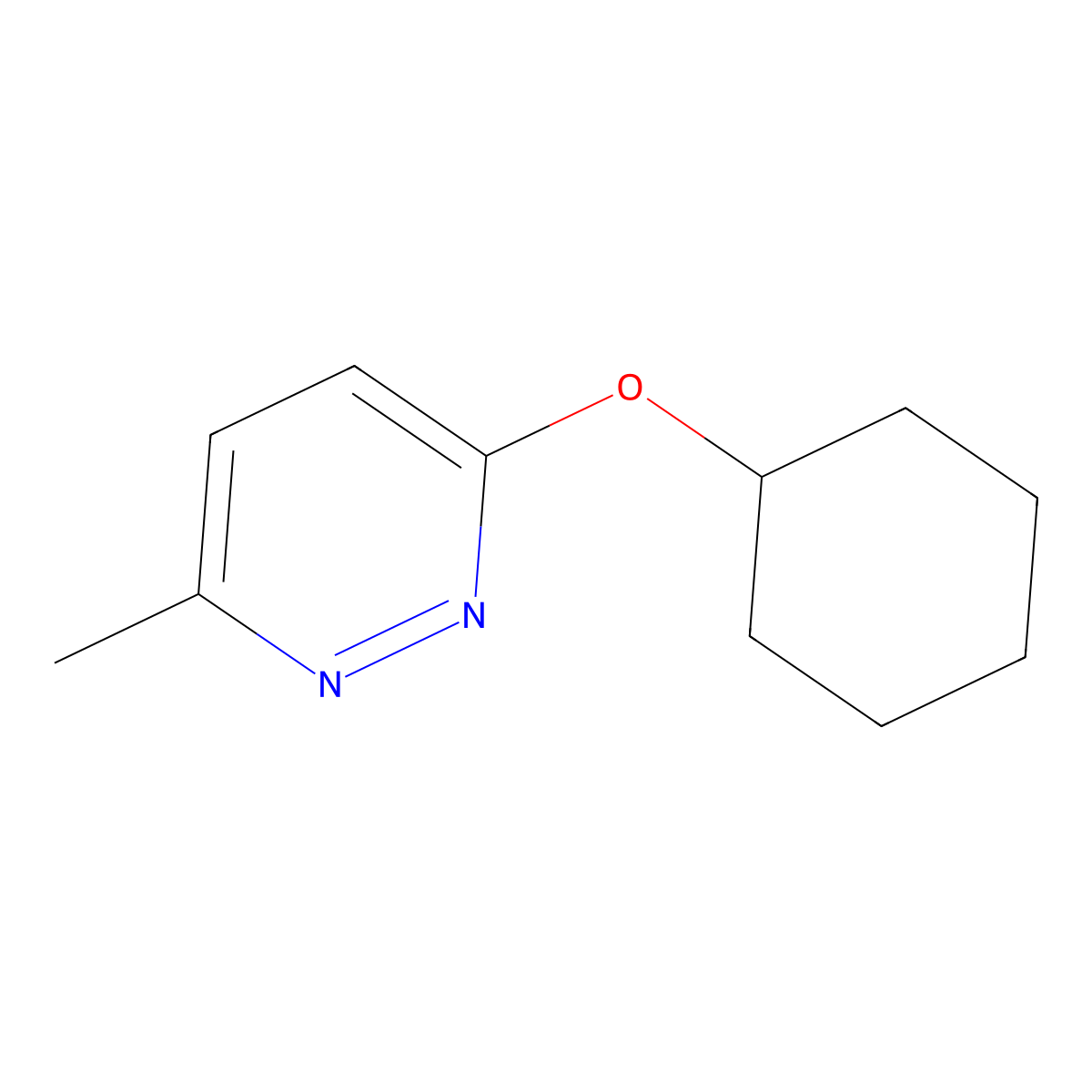 3-(Cyclohexyloxy)-6-methylpyridazine molecular structure, CAS 2097873-37-3