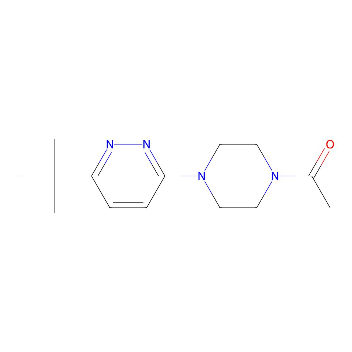 1-[4-(6-Tert-butylpyridazin-3-yl)piperazin-1-yl]ethan-1-one molecular structure, CAS 2097873-48-6